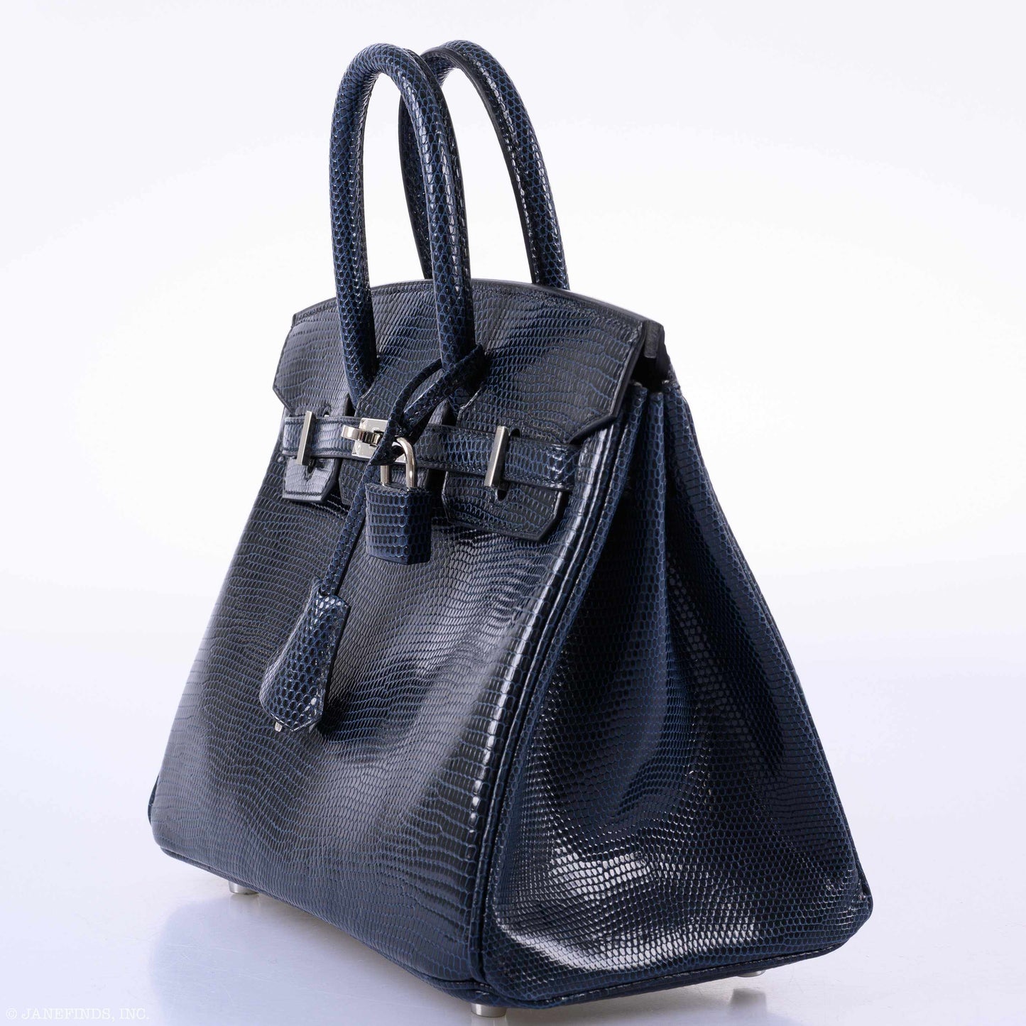 Hermès Birkin 25 Indigo Lizard Palladium Hardware - 2019