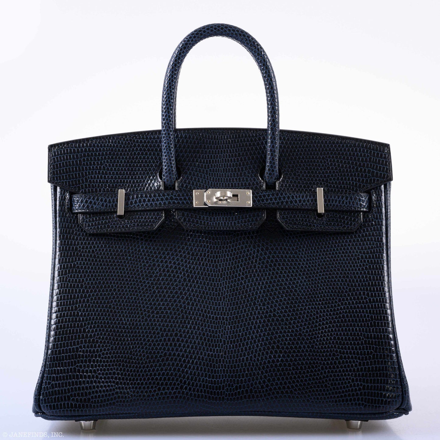 Hermès Birkin 25 Indigo Lizard Palladium Hardware - 2019