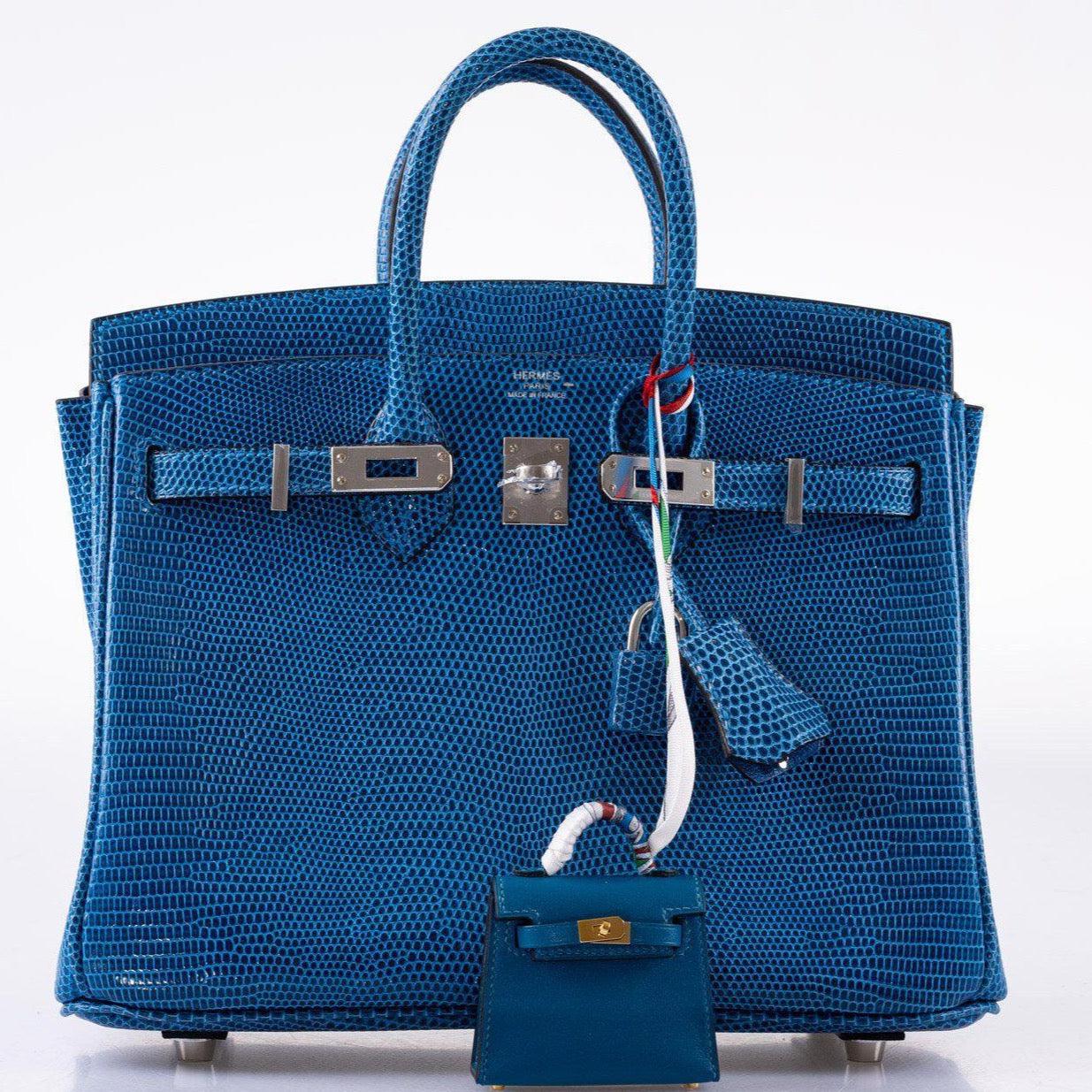 Hermès Birkin 25 Mykonos Lizard Palladium Hardware