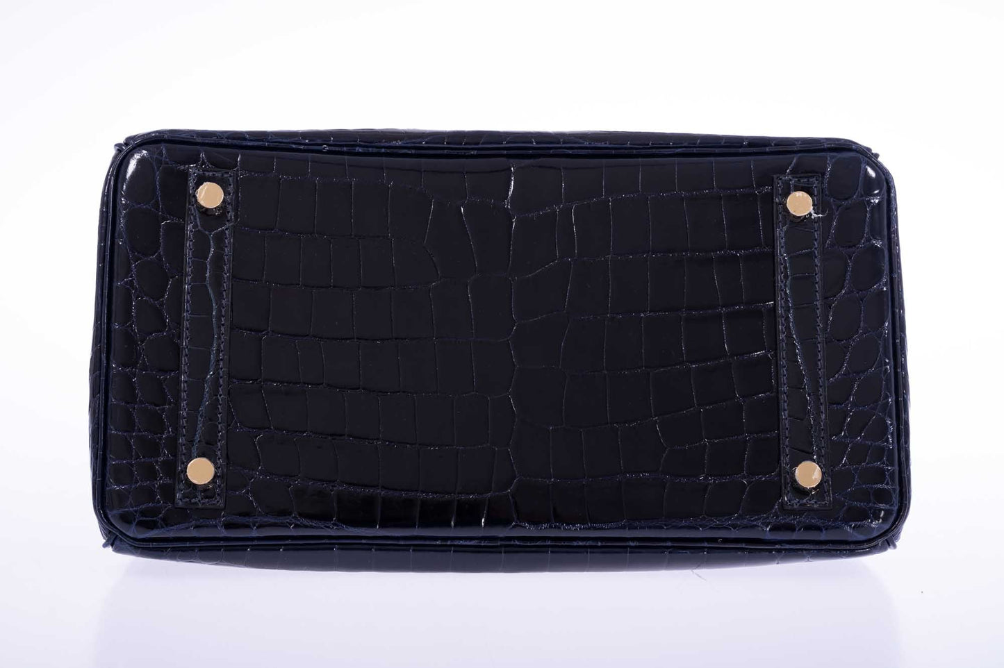 Hermès Birkin 30 Bleu Marine Shiny Niloticus Crocodile Gold Hardware