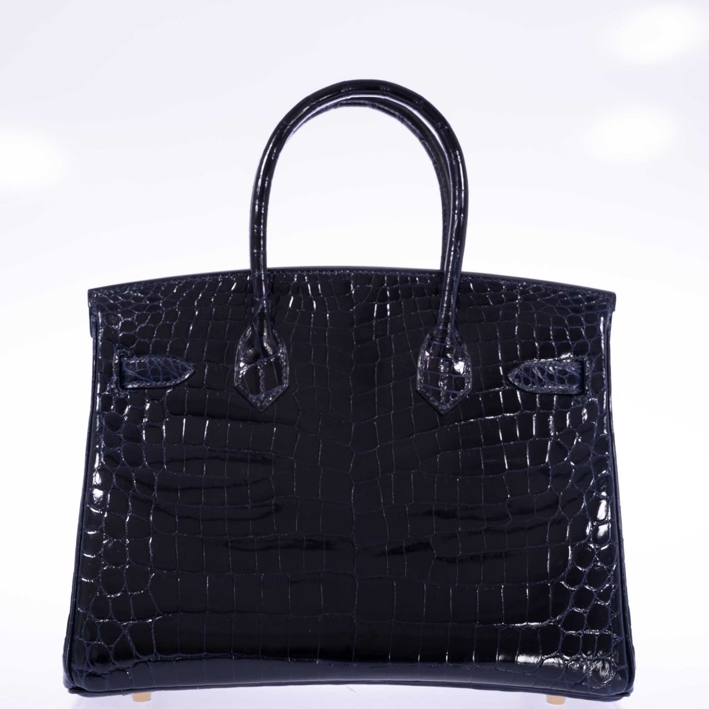 Hermès Birkin 30 Bleu Marine Shiny Niloticus Crocodile Gold Hardware