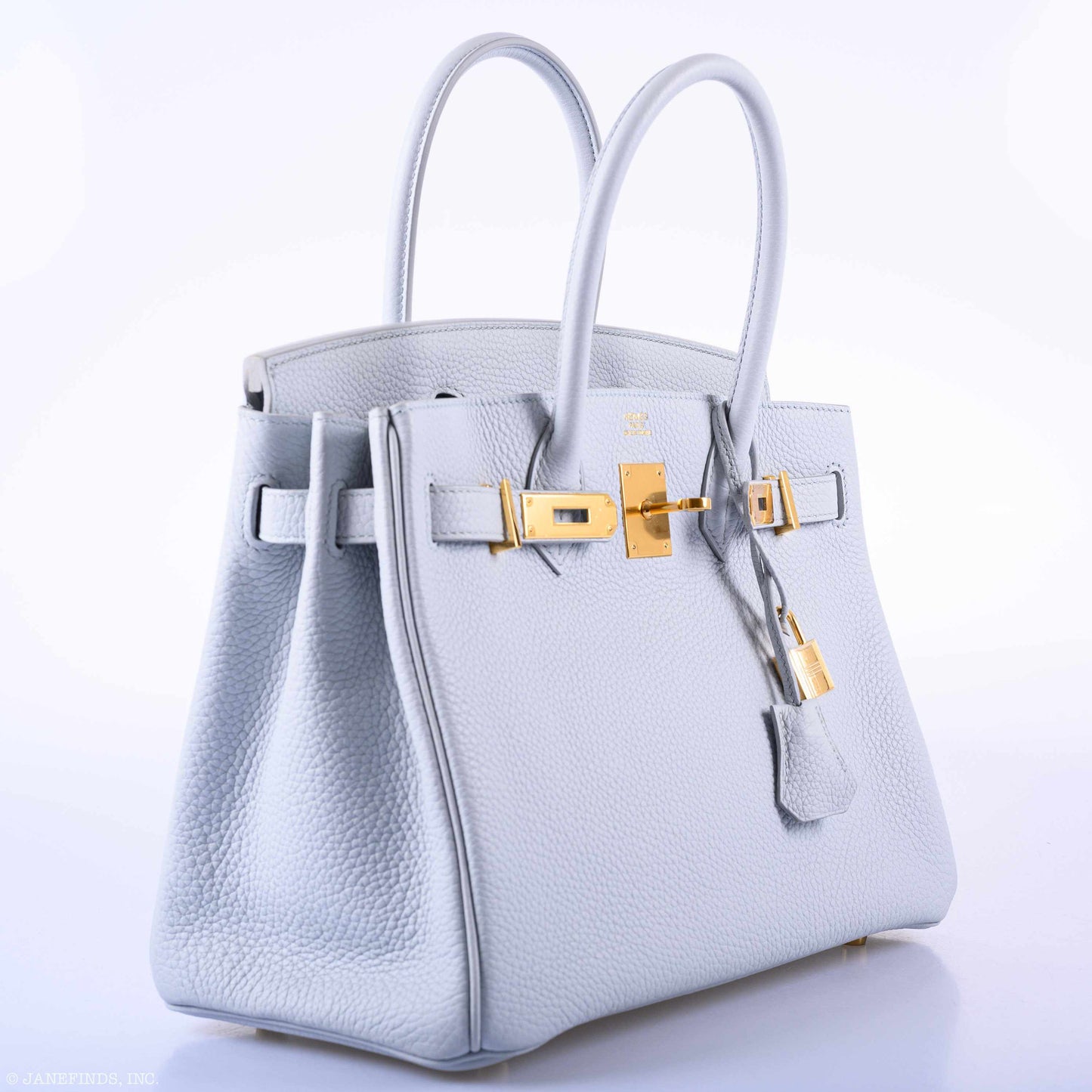 Hermès Birkin 30 Blue Pale Togo Gold Hardware - T
