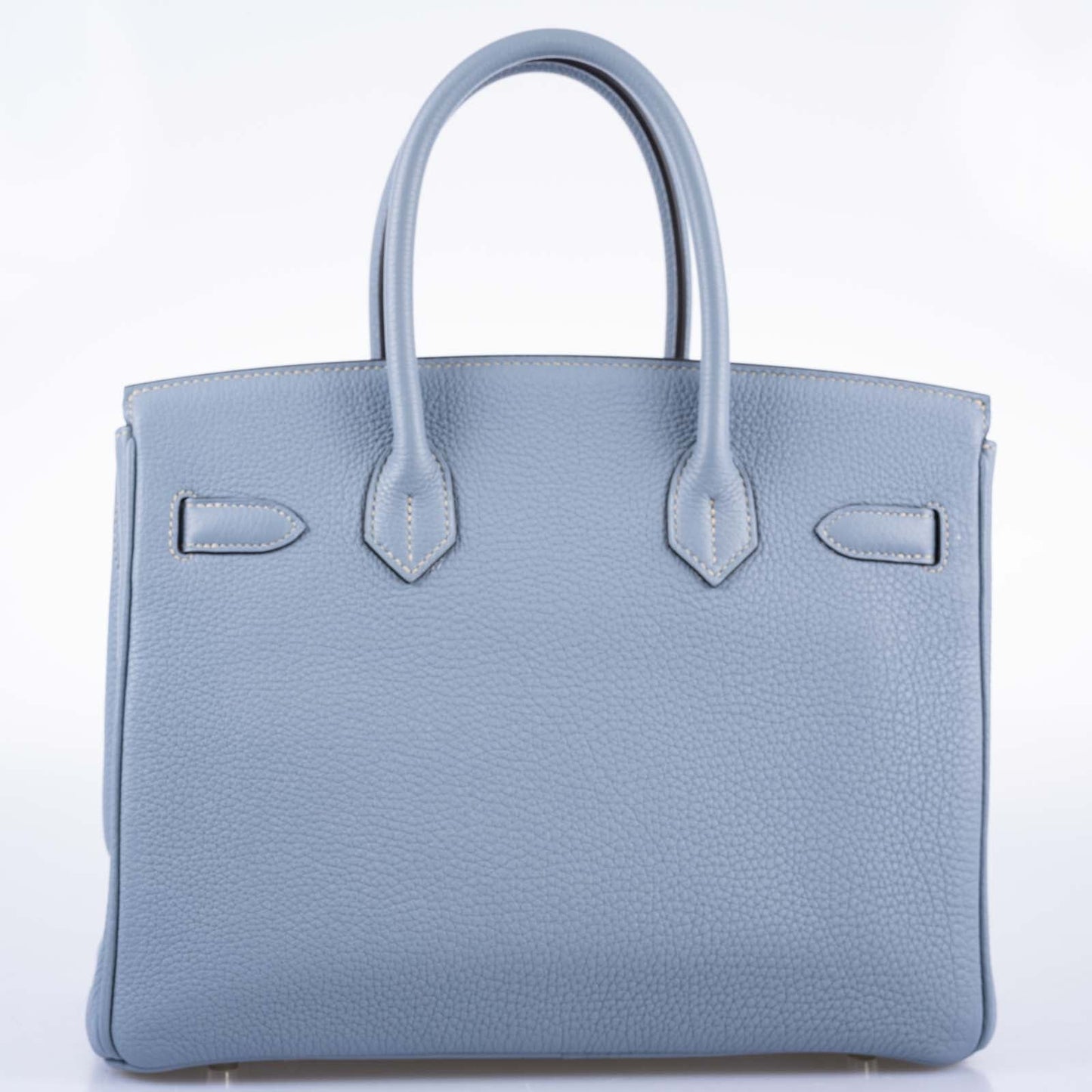 Hermès Birkin 30 Blue Saint Cyr Clemence Palladium Hardware
