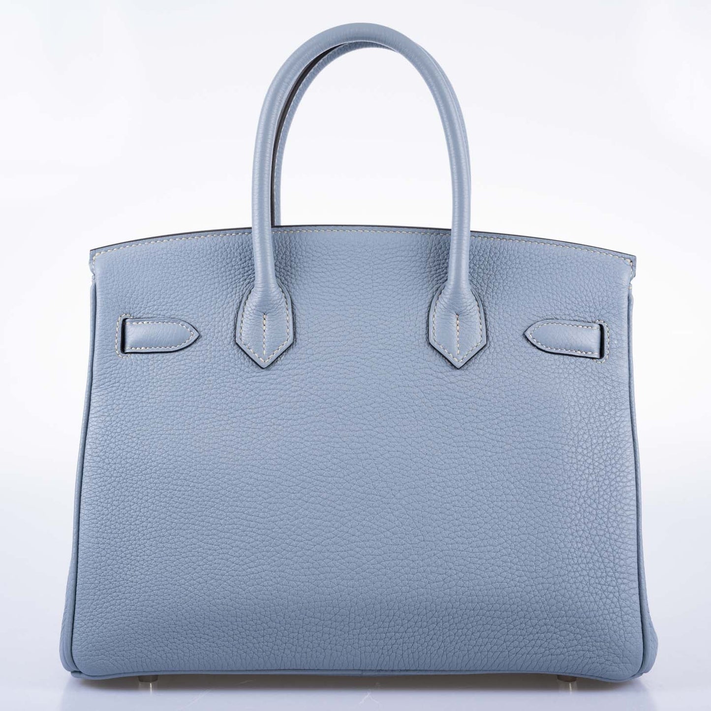 Hermès Birkin 30 Blue Saint Cyr Clemence Palladium Hardware
