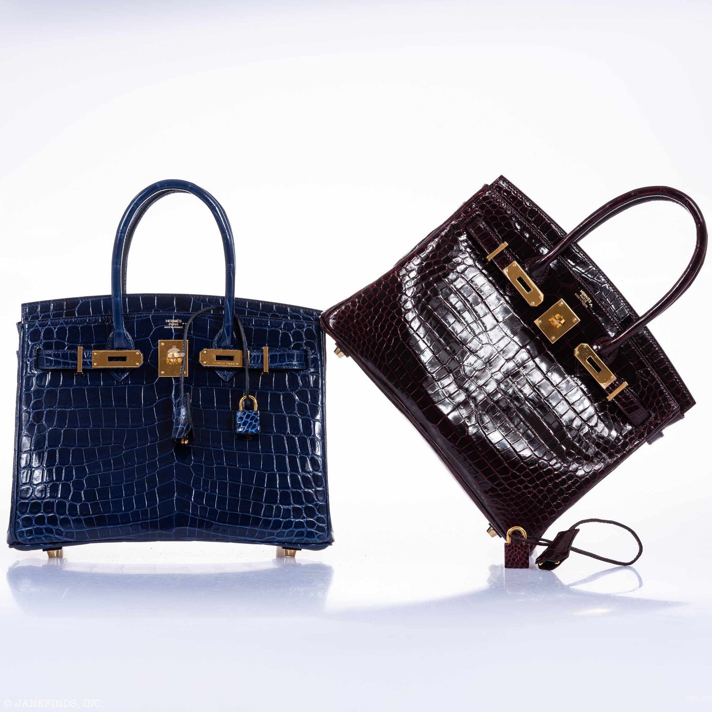 Hermès Birkin 30 Blue Saphir Semi-Matte Niloticus Crocodile Gold Hardware