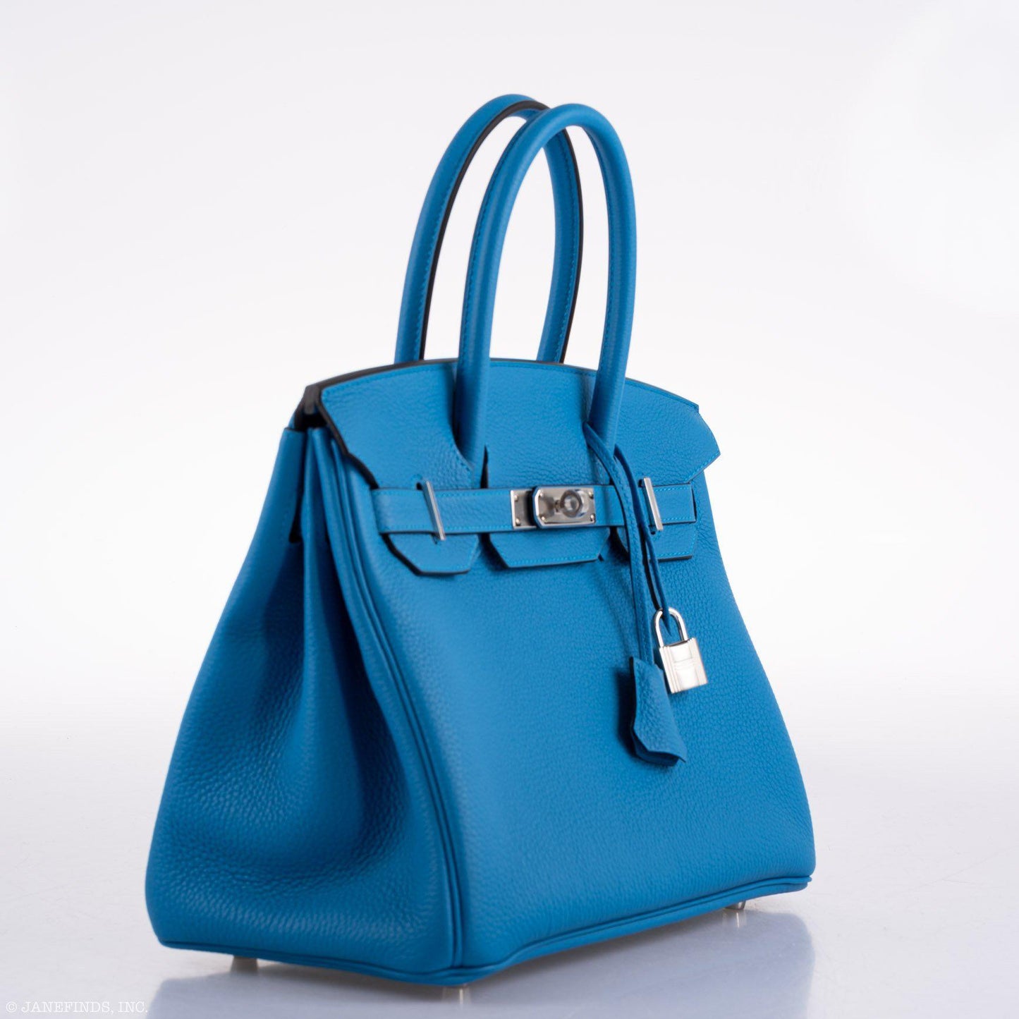 Hermès Birkin 30 Blue Zanzibar Togo with Palladium Hardware - 2020, Y