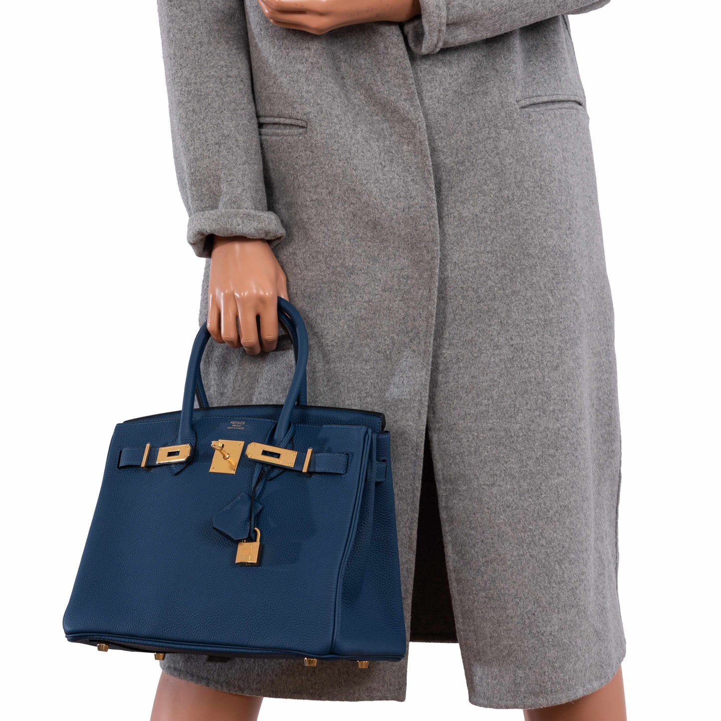 Hermès Birkin 30 Deep Blue Togo Gold Hardware - 2019