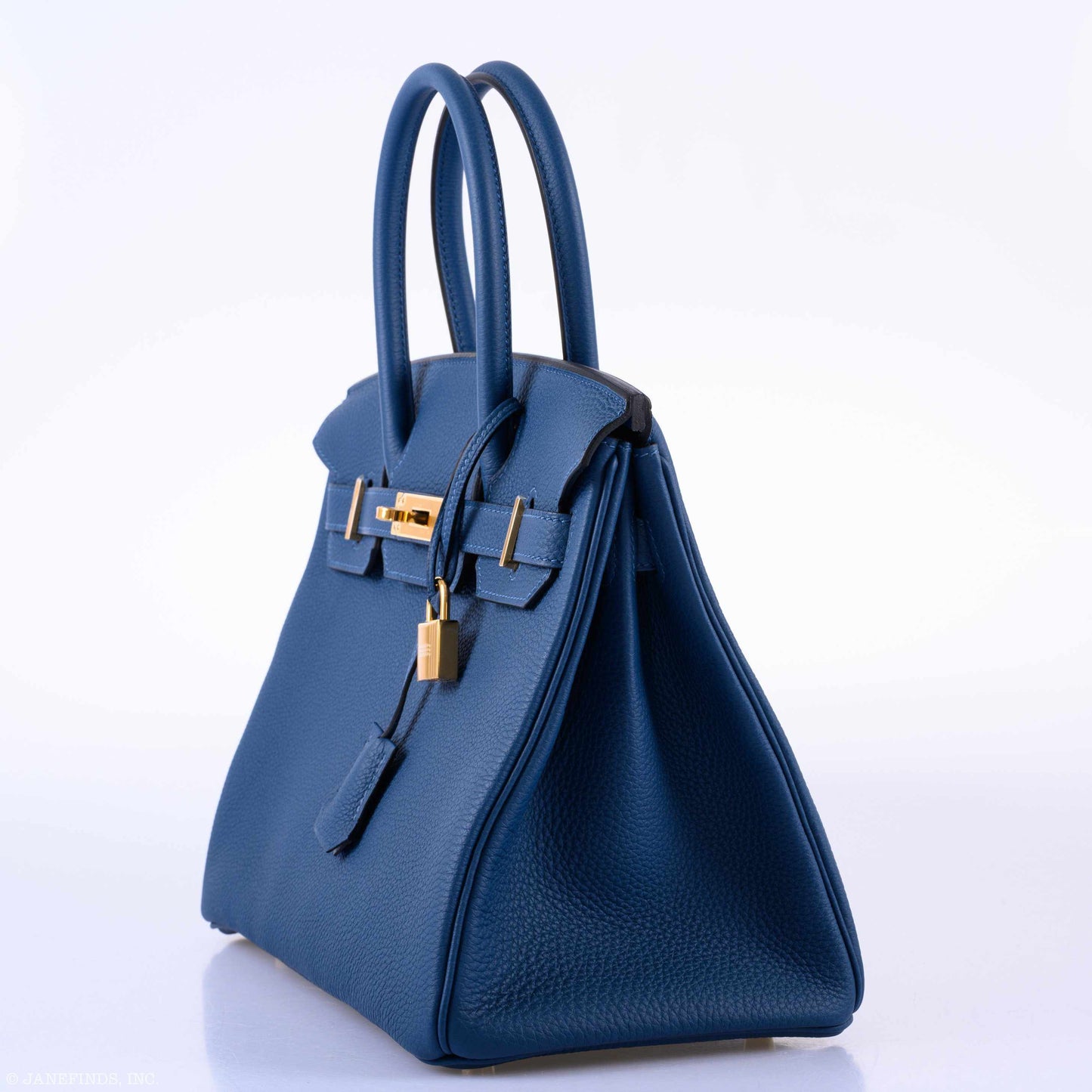 Hermès Birkin 30 Deep Blue Togo Gold Hardware - 2019