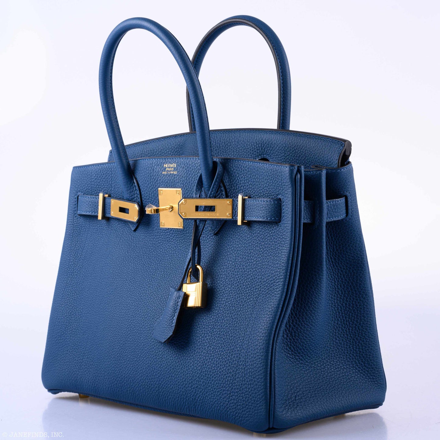 Hermès Birkin 30 Deep Blue Togo Gold Hardware - 2019