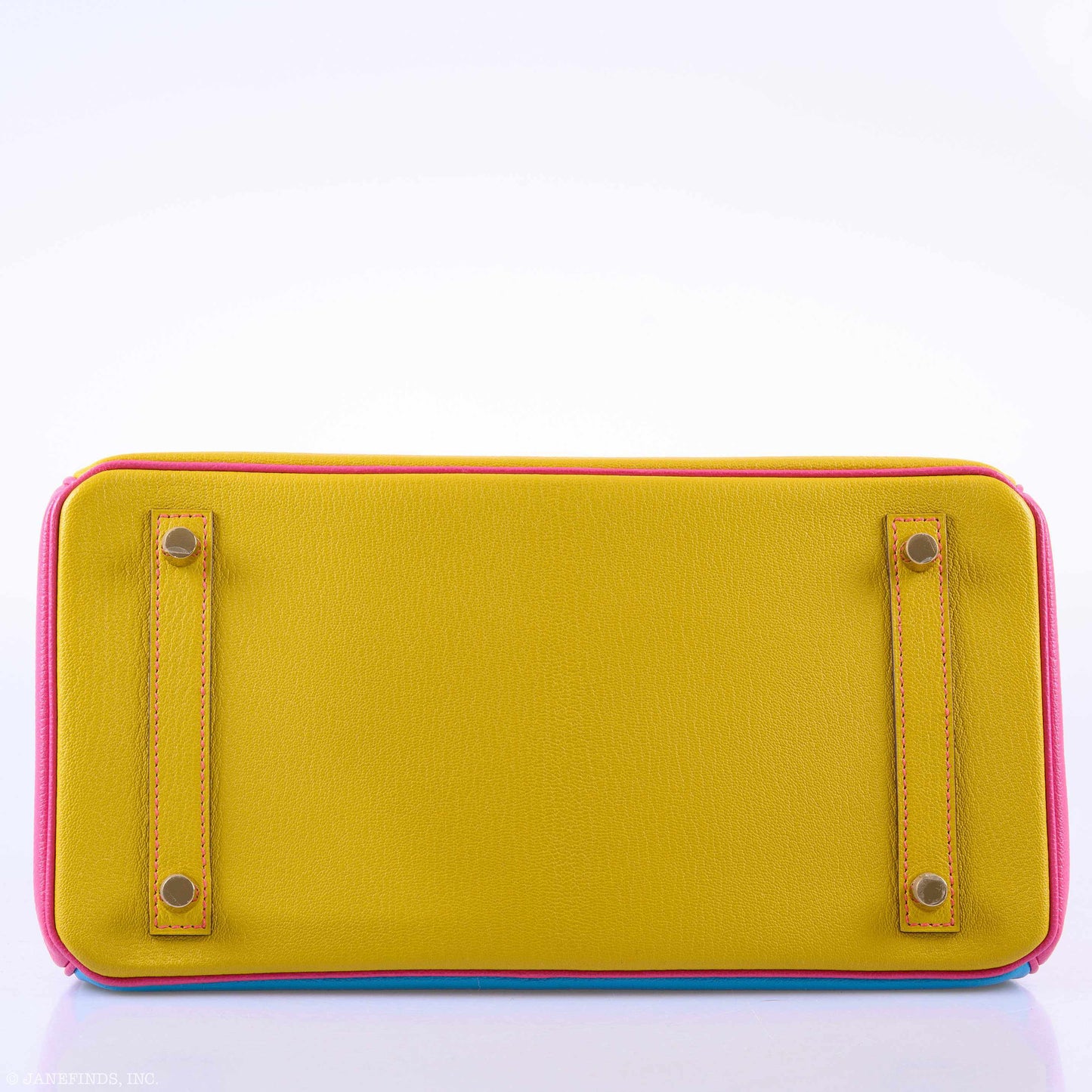 Hermès Birkin 30 HSS Rose Lipstick, Blue Aztec & Cumin Chevre Leather Brushed Gold Hardware - 2014, R Squared