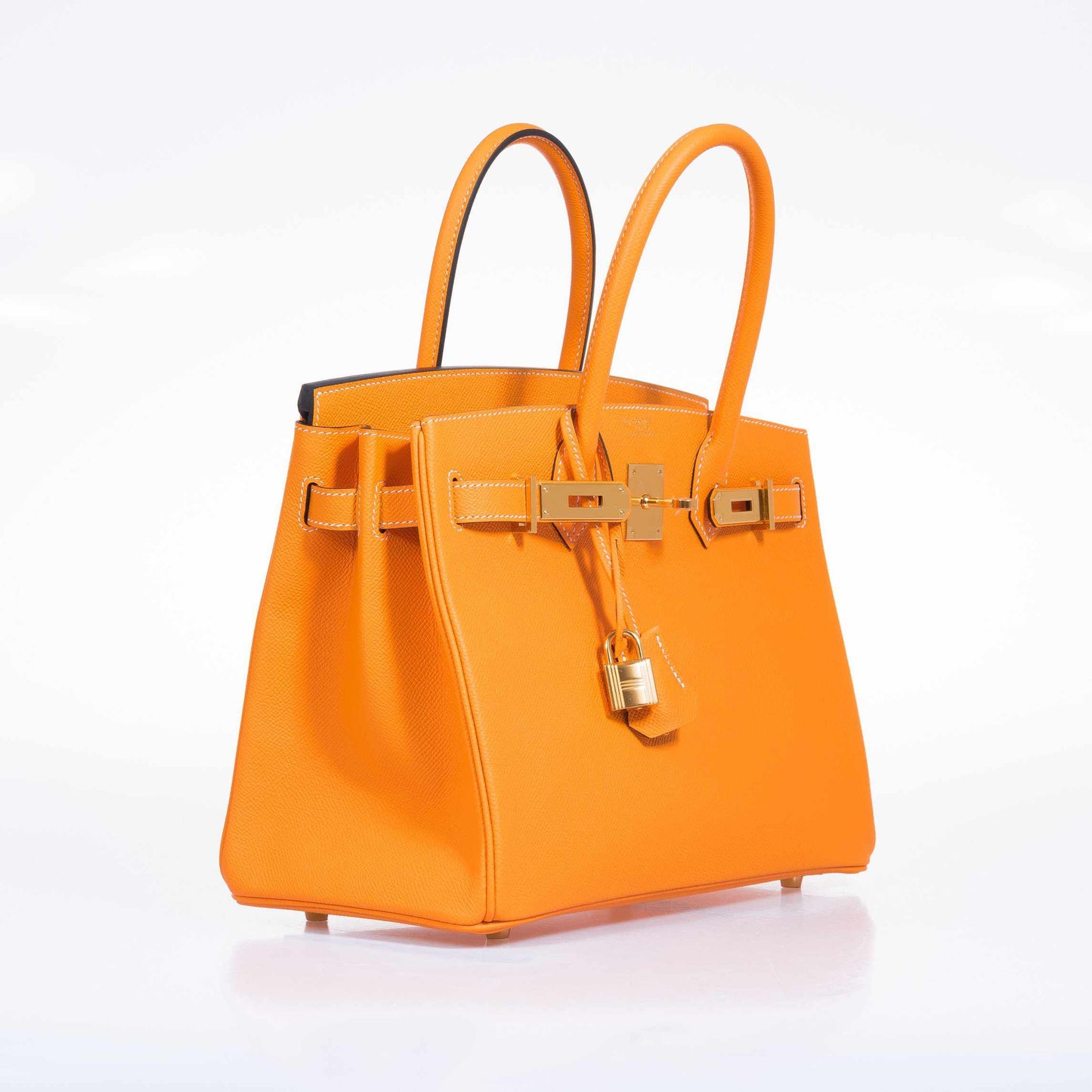 Hermès Birkin 30 Jaune D'Or & Blue Marine Epsom Palladium Hardware