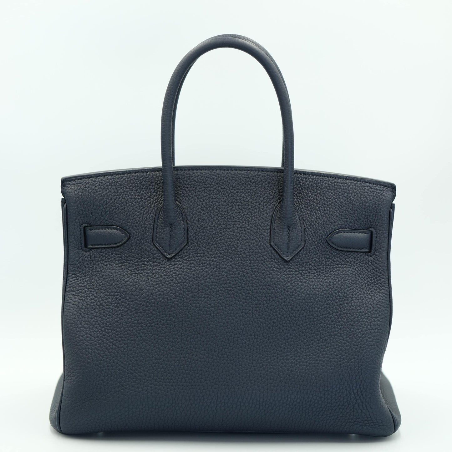 Hermès Birkin 30 Officier Bleu Nuit and Vert Cypress Togo Palladium Hardware
