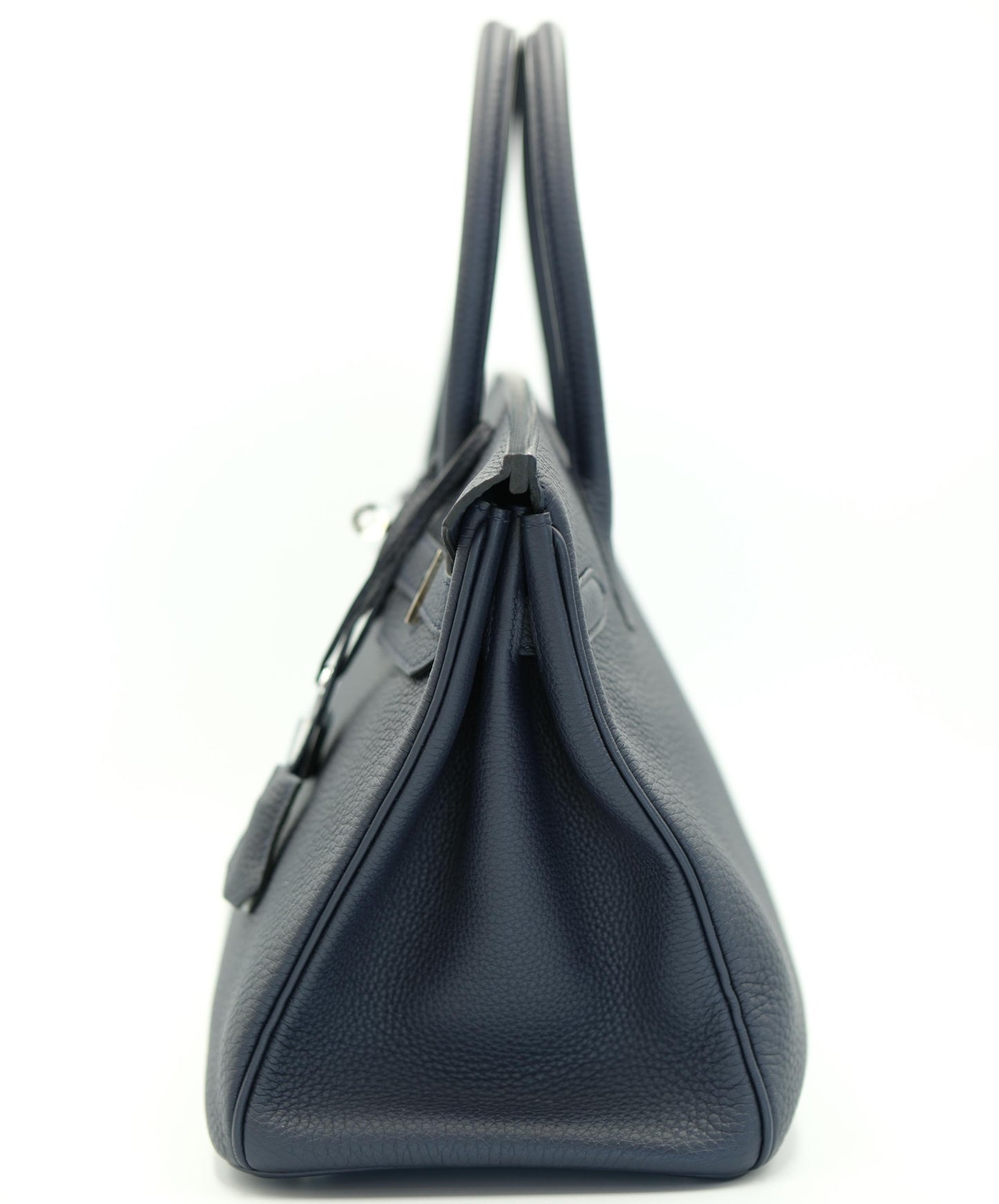 Hermès Birkin 30 Officier Bleu Nuit and Vert Cypress Togo Palladium Hardware