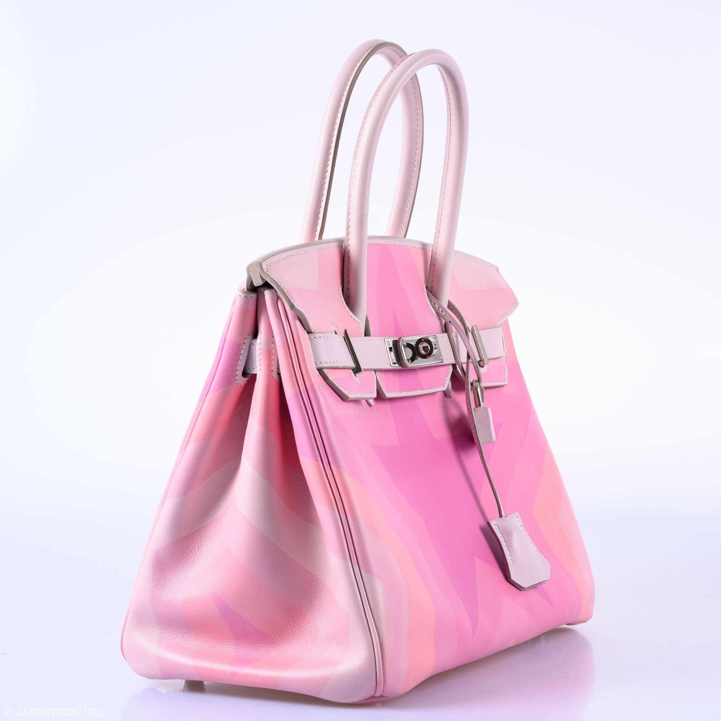Hermès Birkin 30 “Pink Pulsar” Rose Drageé Star Swift Palladium Hardware * JaneFinds Custom Shop