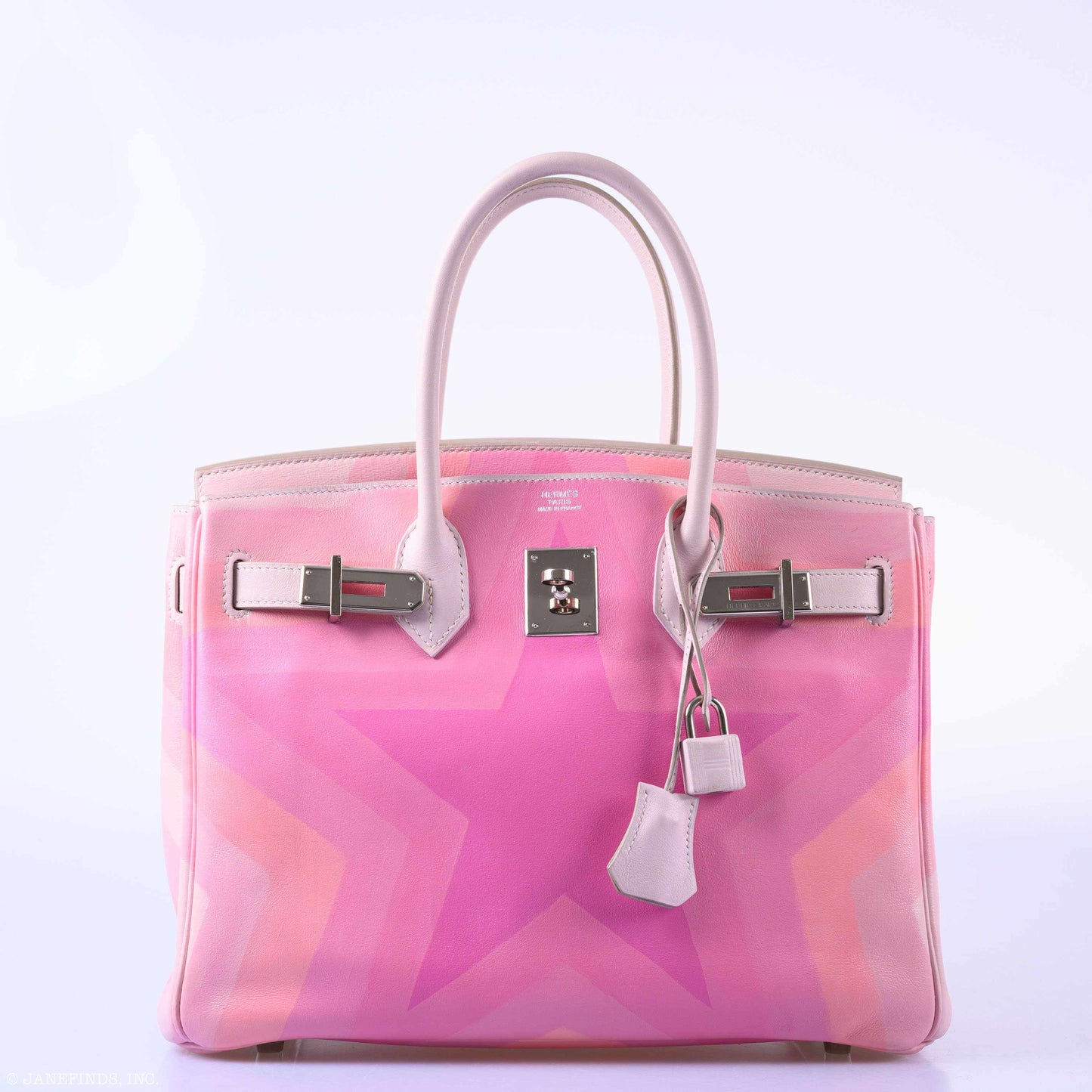 Hermès Birkin 30 “Pink Pulsar” Rose Drageé Star Swift Palladium Hardware * JaneFinds Custom Shop