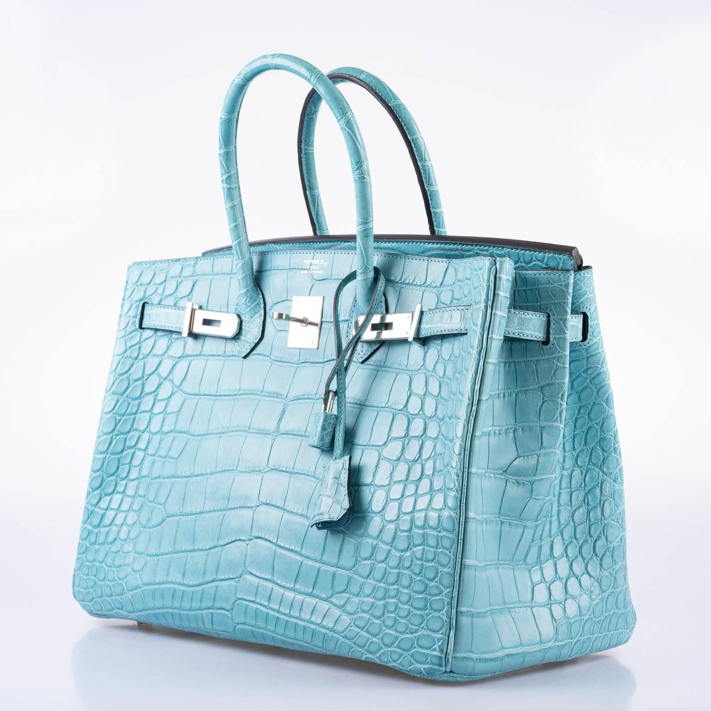 Hermès Birkin 35 Blue Atoll Matte Alligator Palladium Hardware