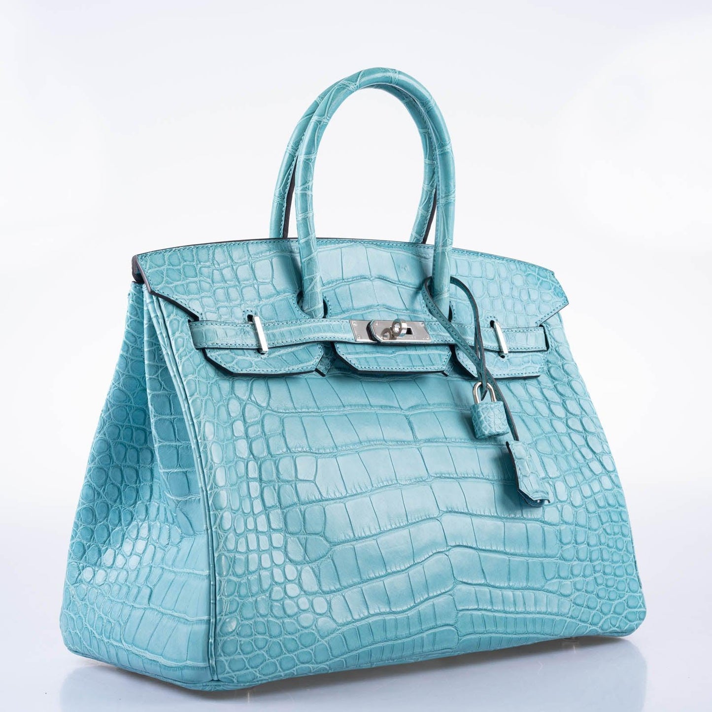 Hermès Birkin 35 Blue Atoll Matte Alligator Palladium Hardware