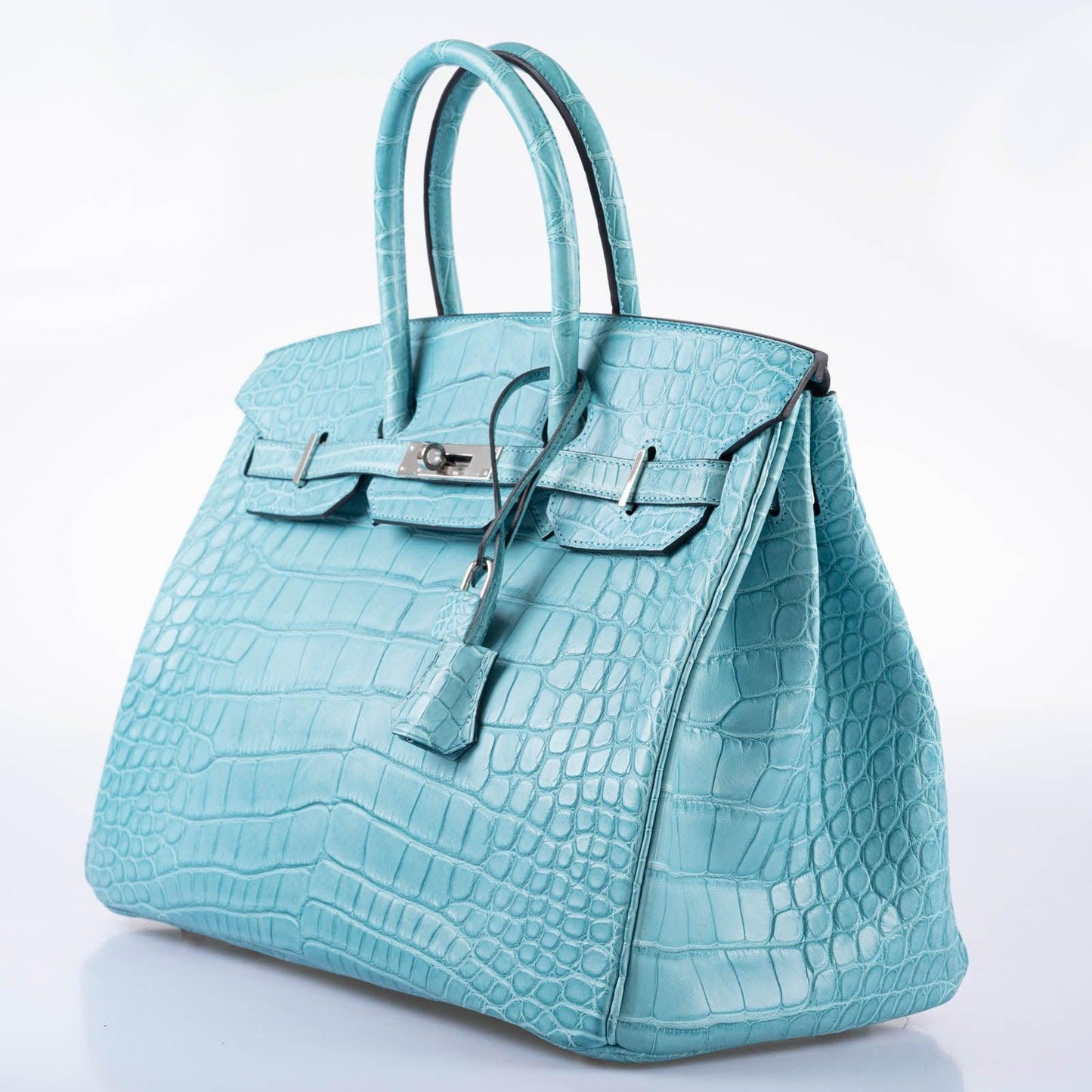 Hermès Birkin 35 Blue Atoll Matte Alligator Palladium Hardware