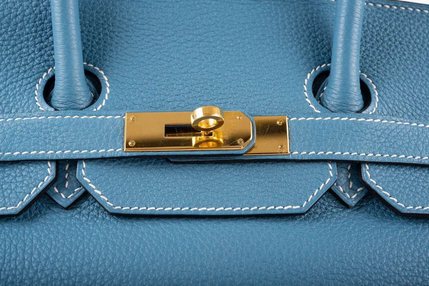 Hermès Birkin 35 Blue Jean Togo Gold Hardware