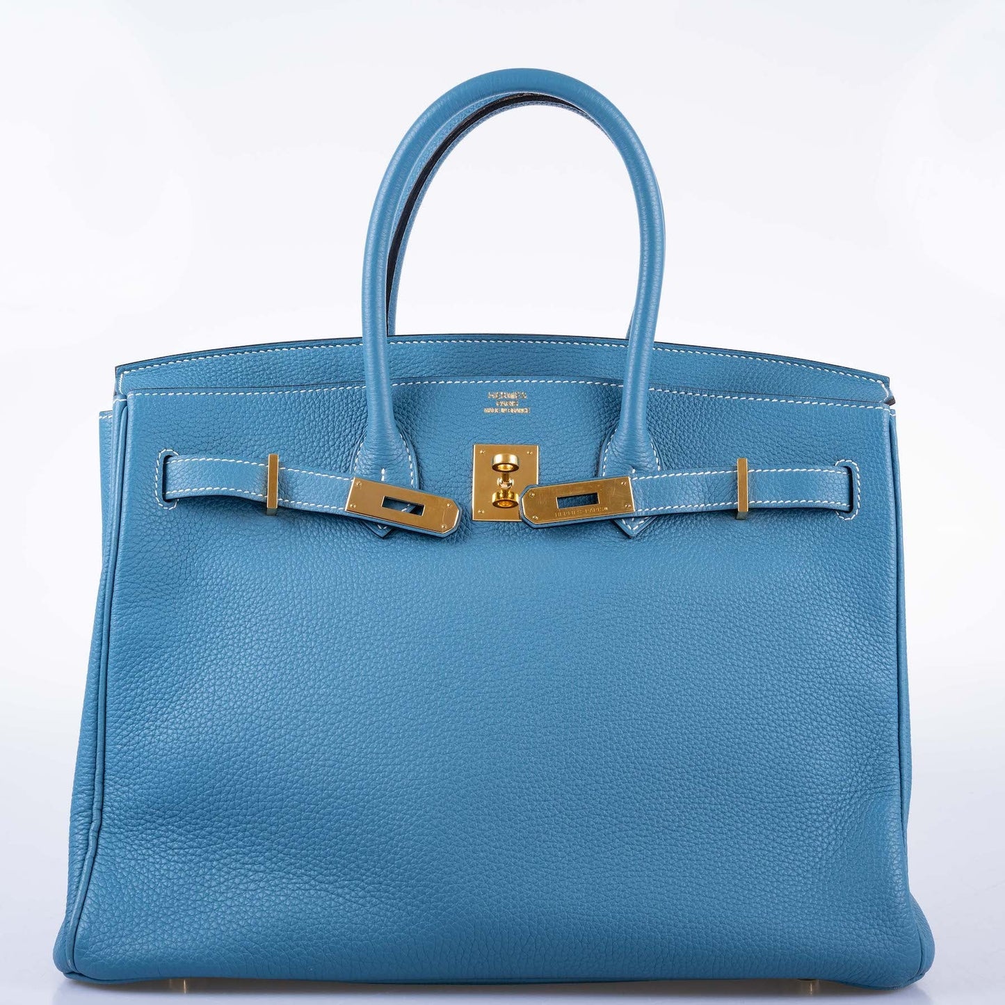 Hermès Birkin 35 Blue Jean Togo Gold Hardware