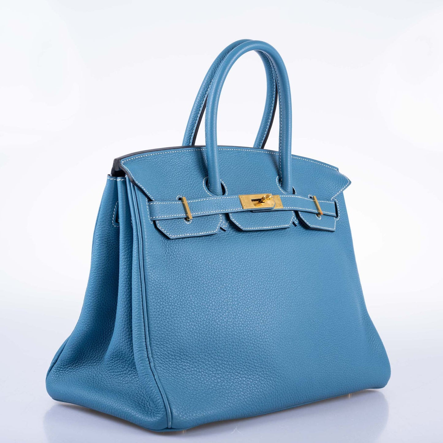 Hermès Birkin 35 Blue Jean Togo Gold Hardware