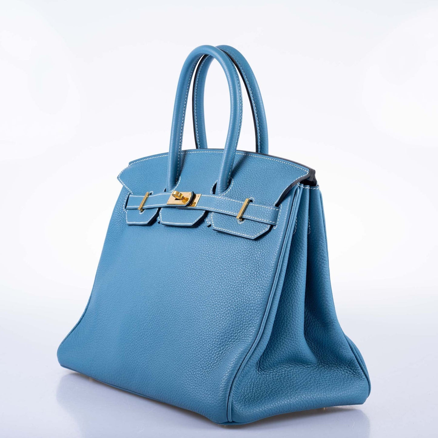 Hermès Birkin 35 Blue Jean Togo Gold Hardware