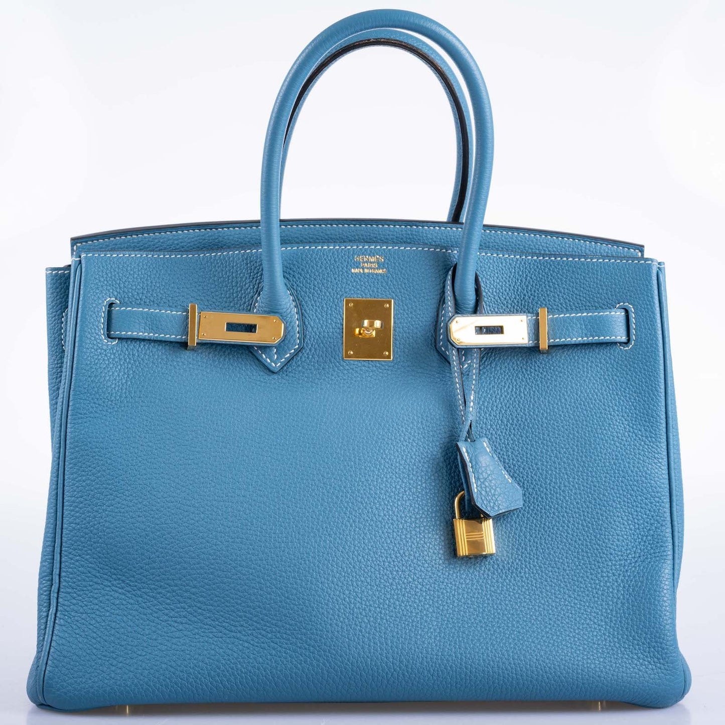 Hermès Birkin 35 Blue Jean Togo Gold Hardware