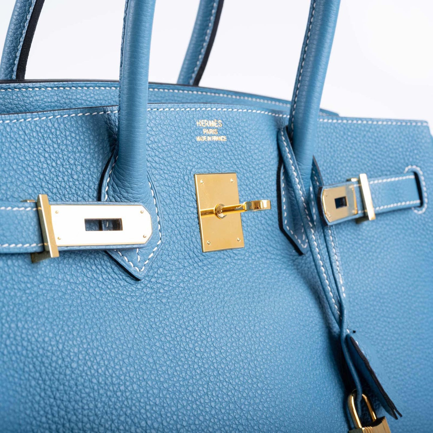 Hermès Birkin 35 Blue Jean Togo Gold Hardware