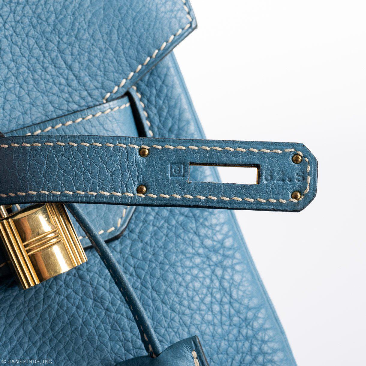 Hermès Birkin 35 Blue Jean Togo Gold Hardware - Square G