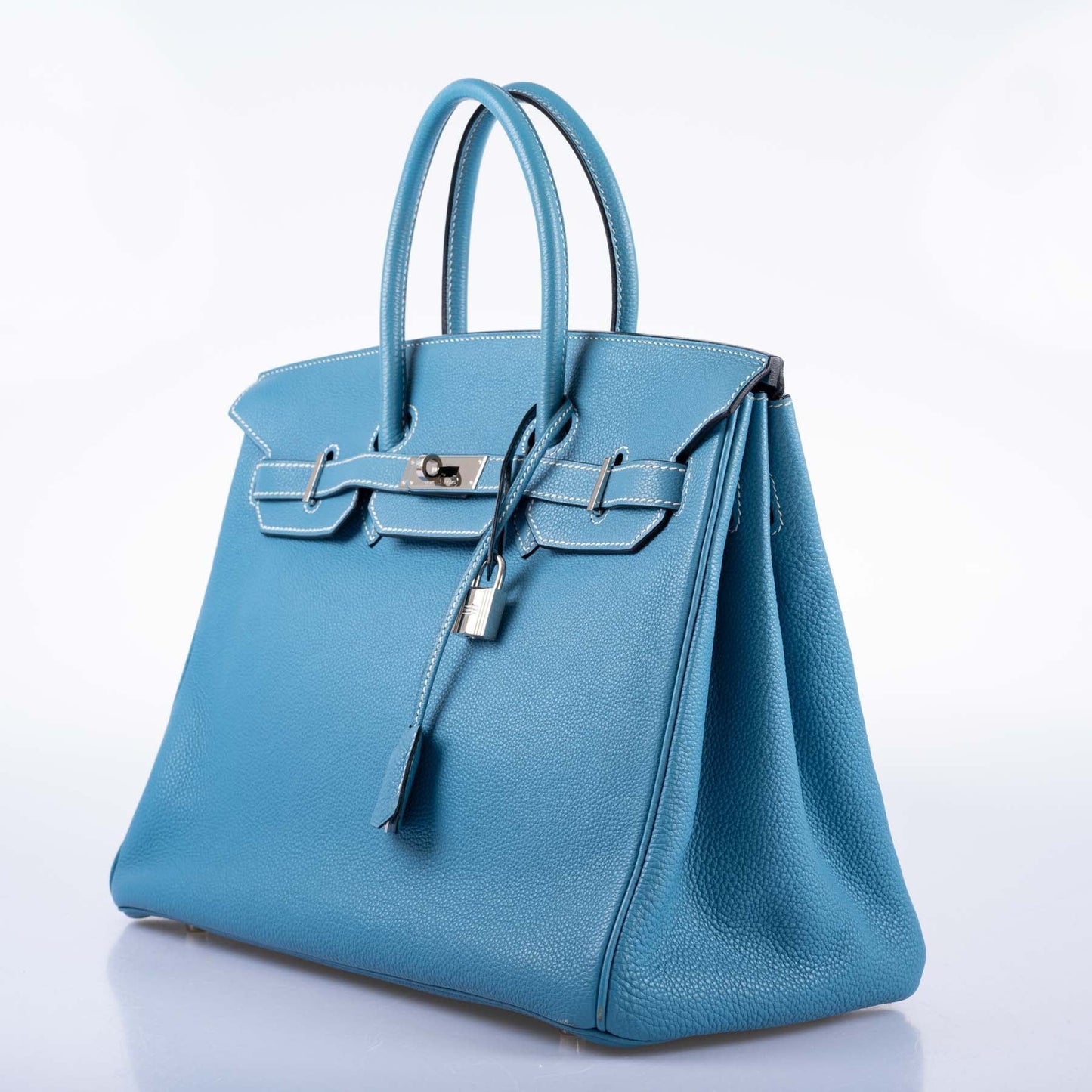 Hermès Birkin 35 Blue Jean Togo Palladium Hardware