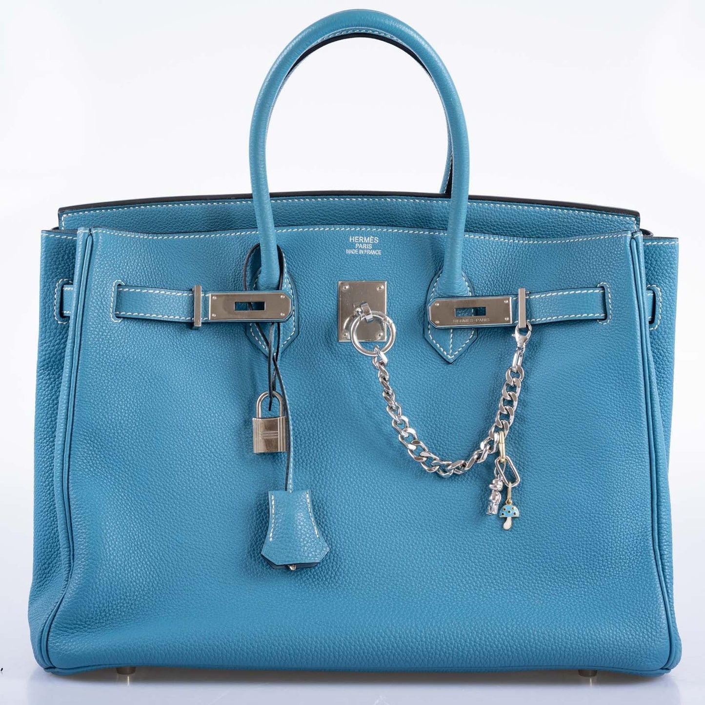 Hermès Birkin 35 Blue Jean Togo Palladium Hardware