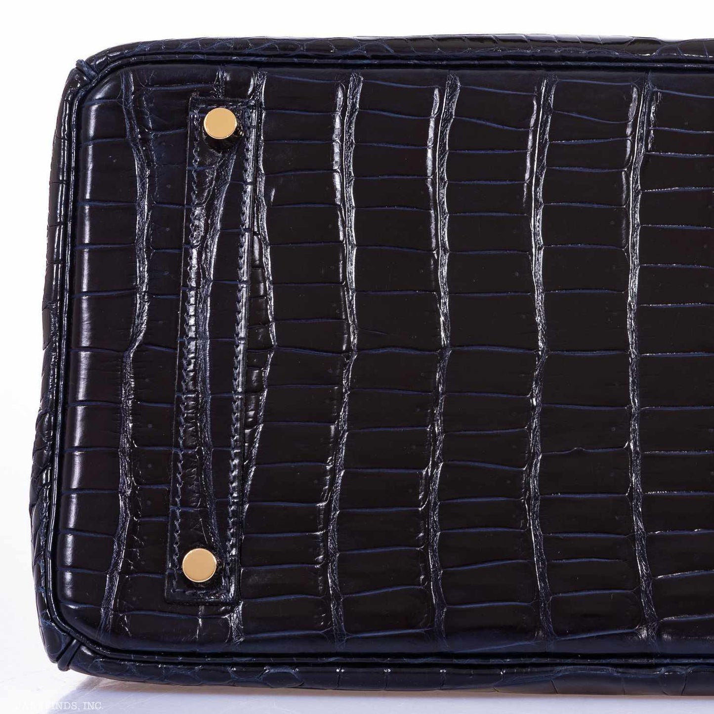 Hermès Birkin 35 Blue Marine Shiny Porosus Crocodile Gold Hardware