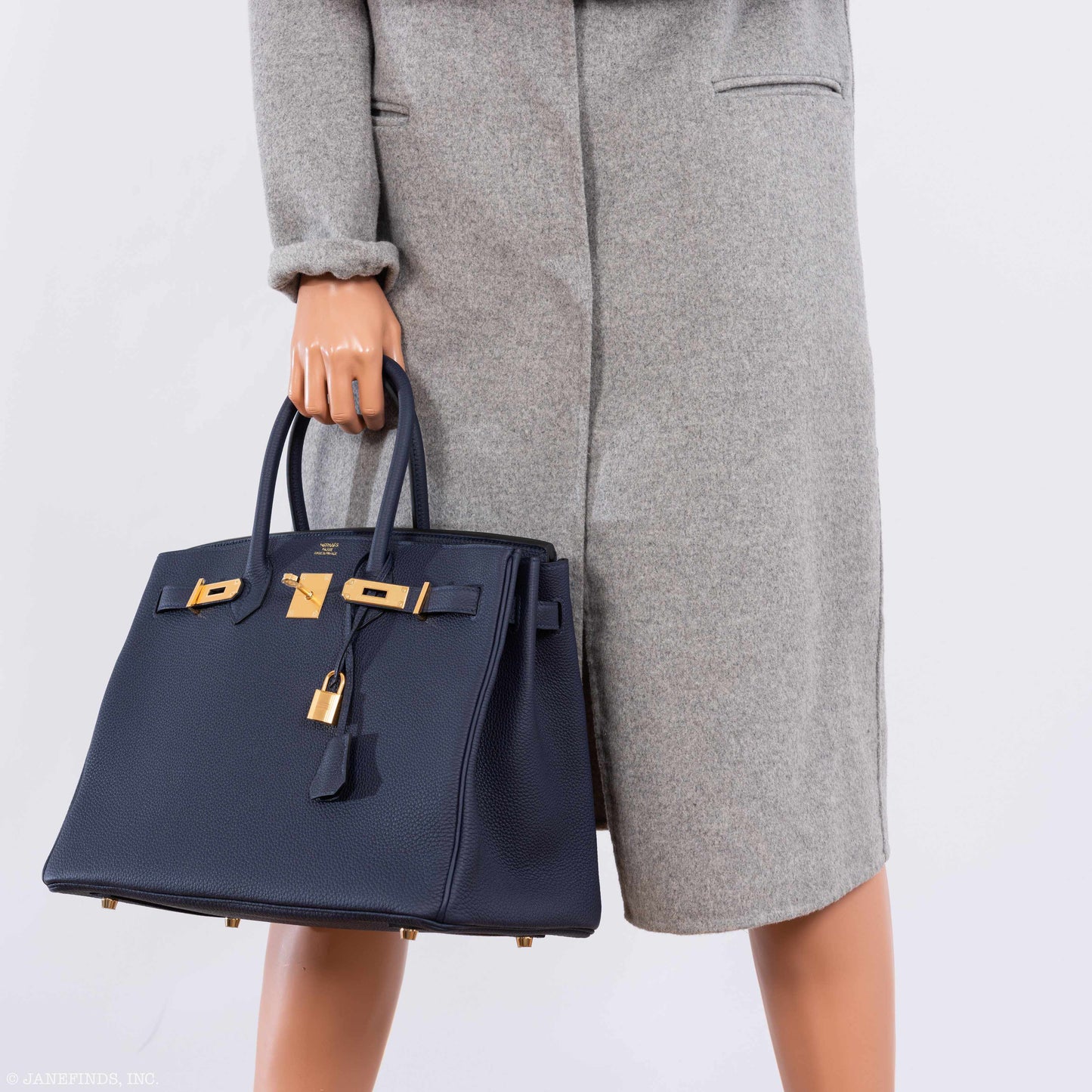 Hermès Birkin 35 Blue Nuit Togo Gold Hardware - 2019, D