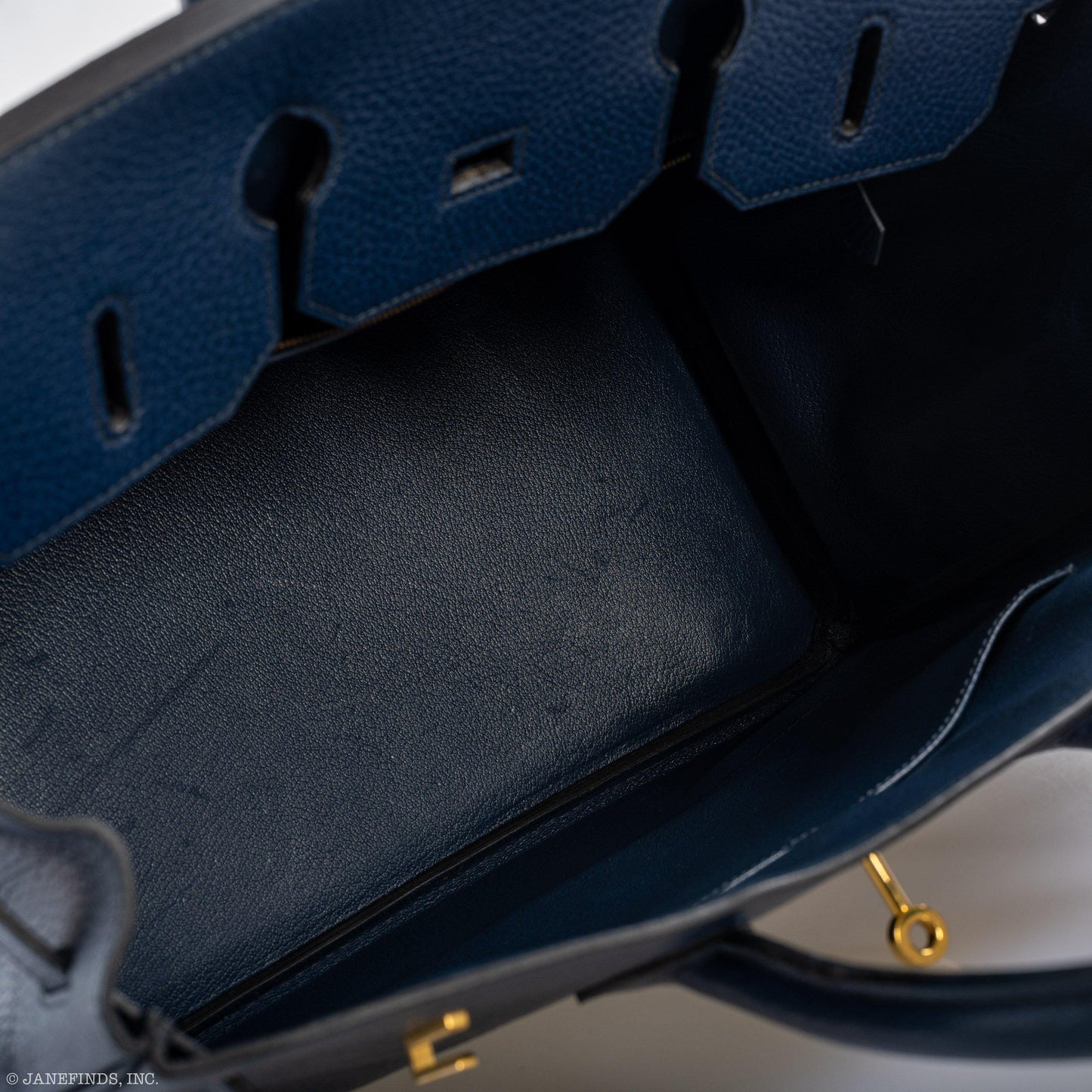 Hermès Birkin 35 Blue Saphire Ardennes leather Gold Hardware - Z Circle