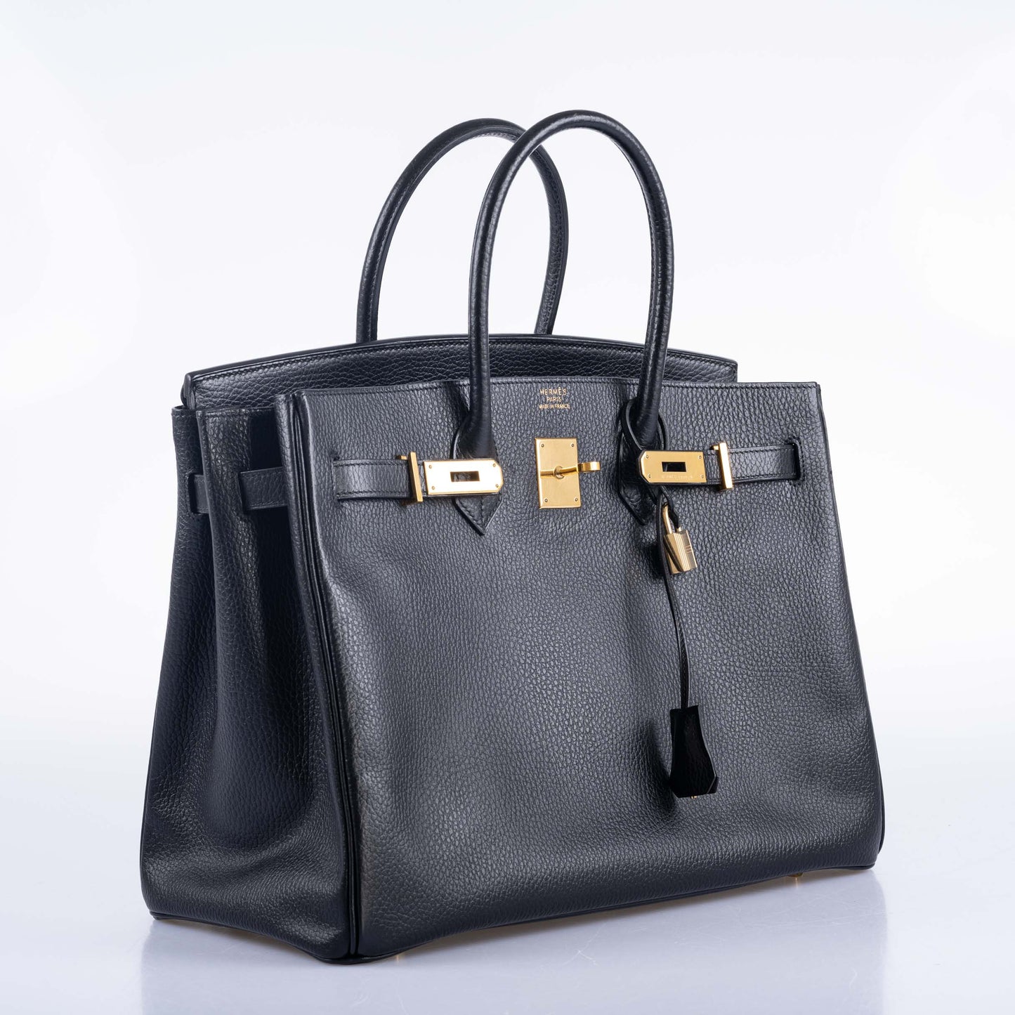 Hermès Birkin 35 Blue Sapphire Ardennes leather Gold Hardware
