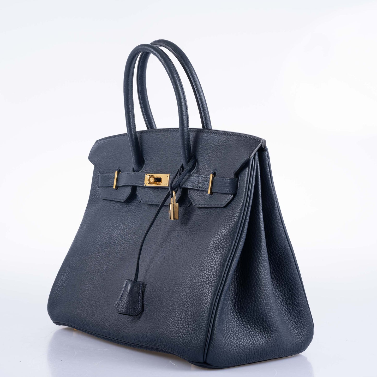 Hermès Birkin 35 Blue Sapphire Ardennes leather Gold Hardware