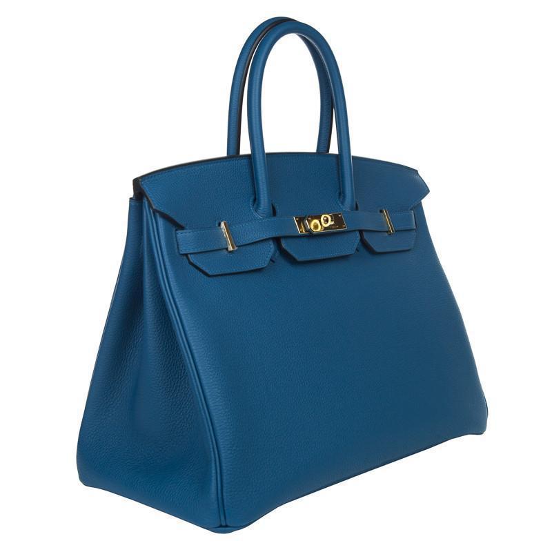 Hermès Birkin 35 Blue de Galice Gold Hardware