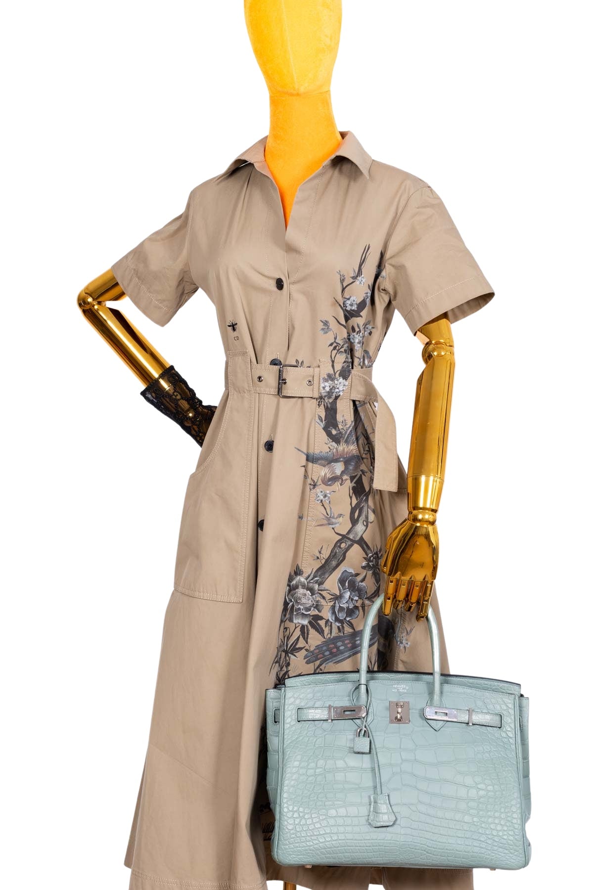 Hermès Birkin 35 Ciel Matte Alligator Palladium Hardware