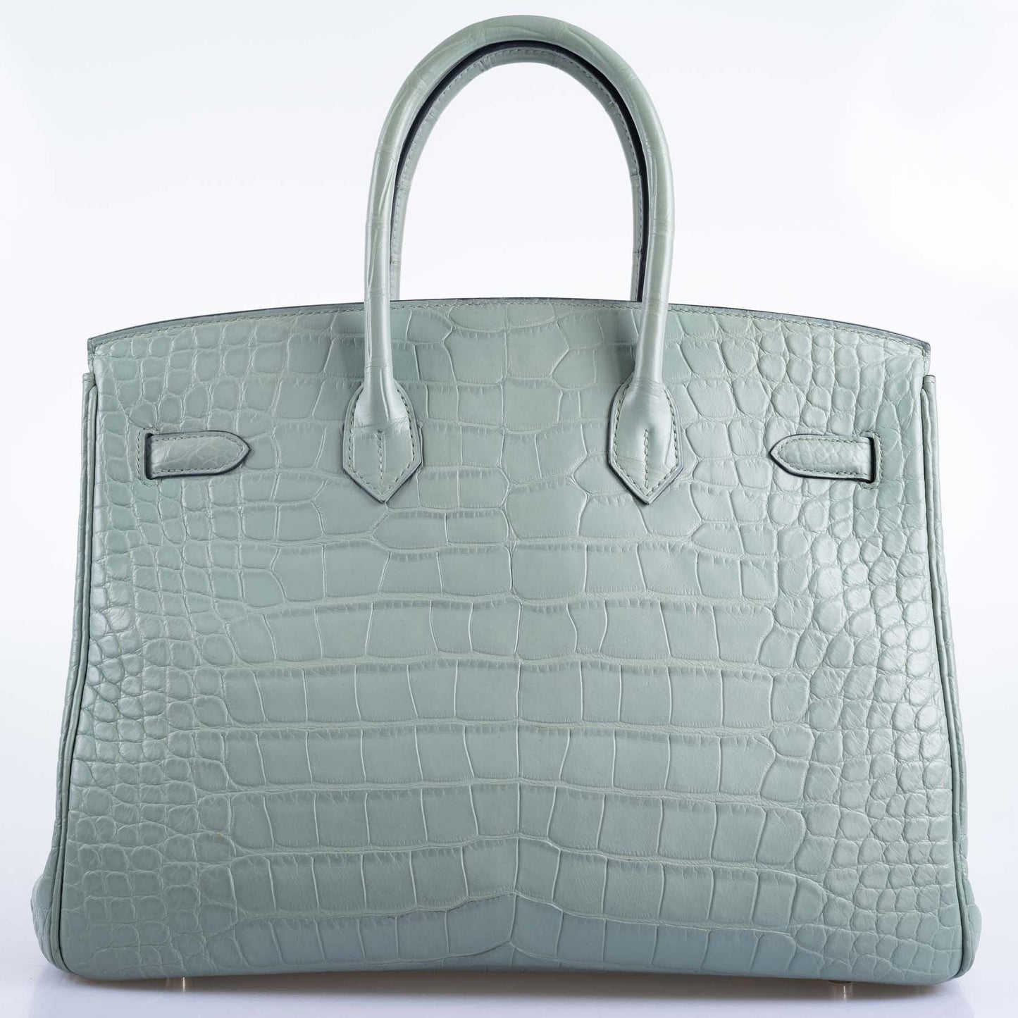 Hermès Birkin 35 Ciel Matte Alligator Palladium Hardware
