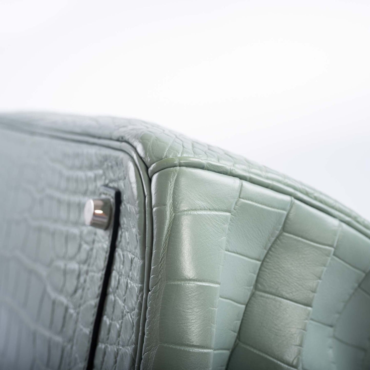 Hermès Birkin 35 Ciel Matte Alligator Palladium Hardware