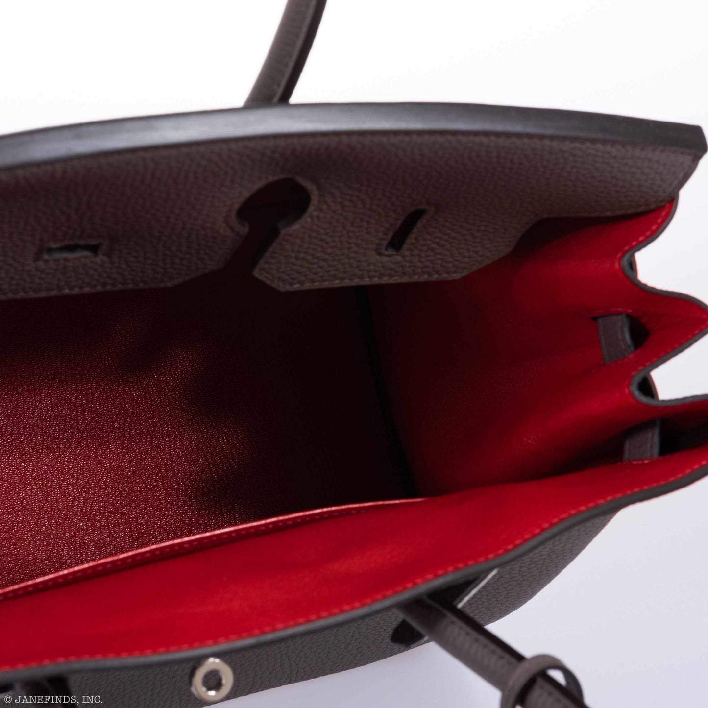 Hermès Birkin 35 HSS Bi-Color Etain & Rouge Vif Togo Palladium Hardware