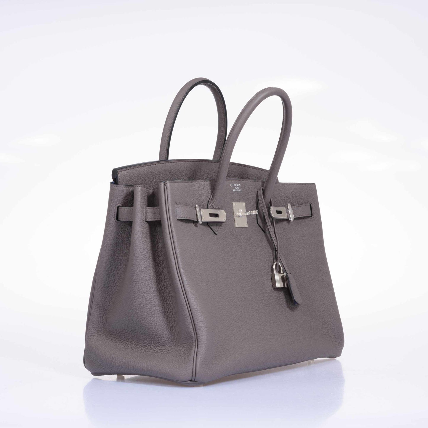 Hermès Birkin 35 HSS Etain With Blue Electric Togo Palladium Hardware