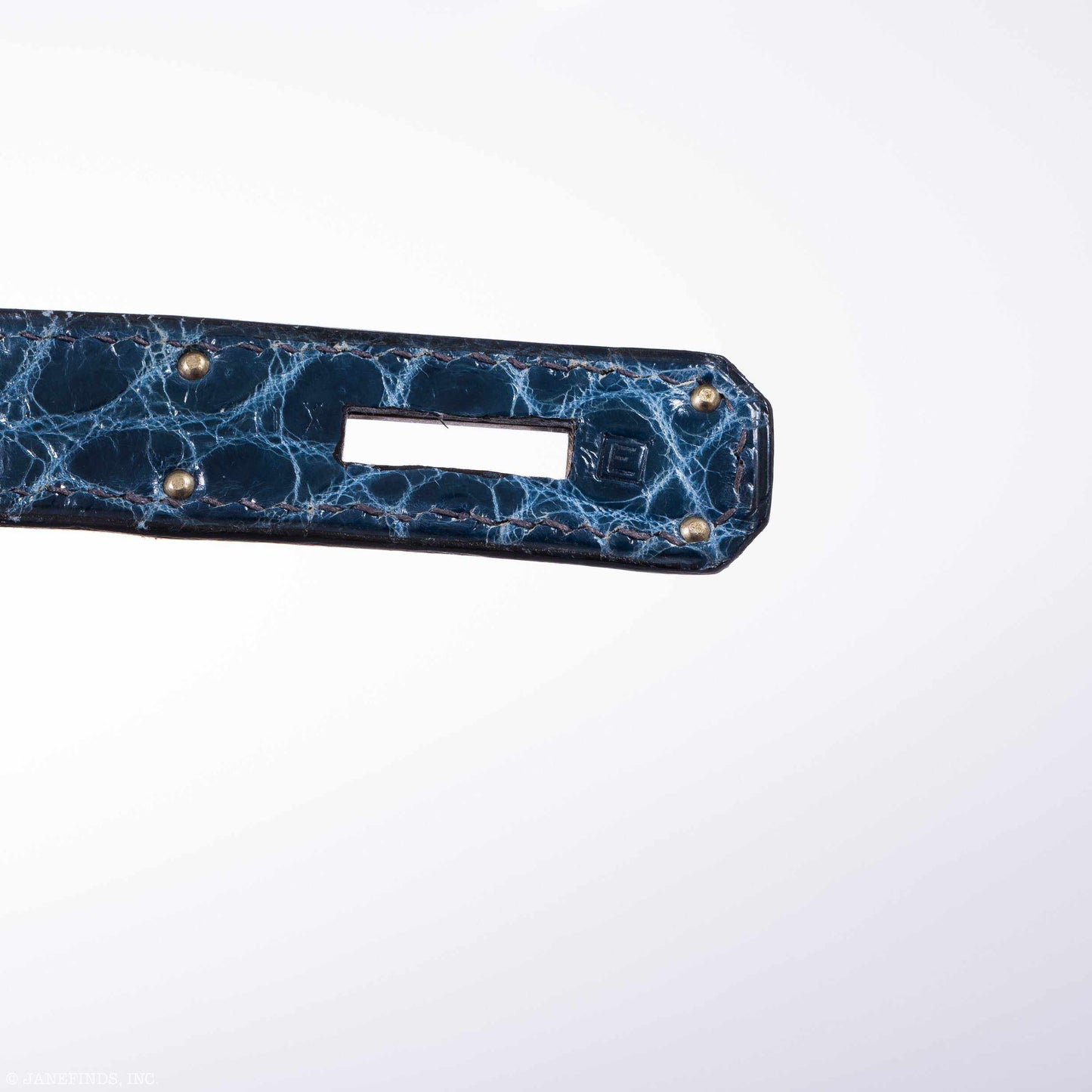 Hermès Birkin 35 Shiny Blue Roi Porosus Crocodile & Denim Palladium Hardware