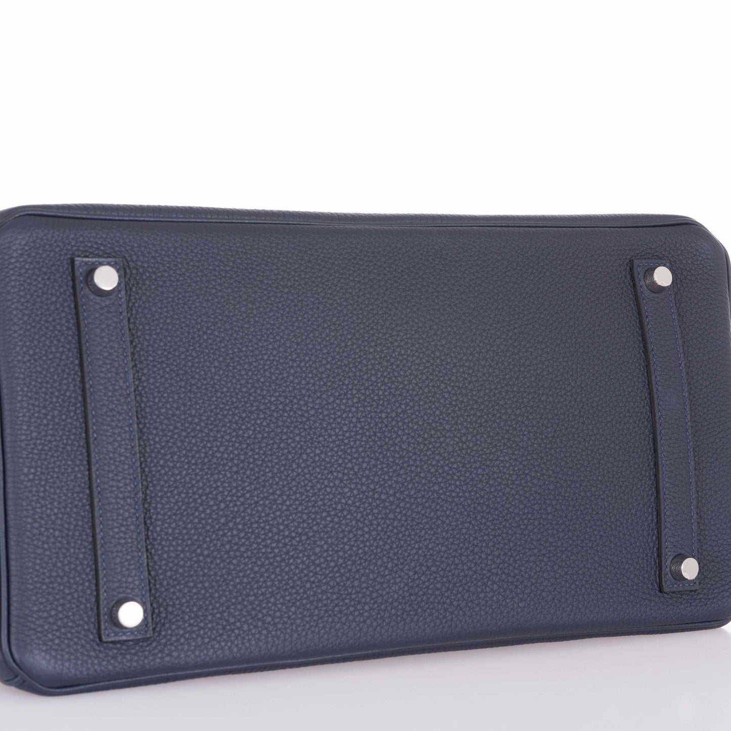 Hermès Birkin 35 Verso Blue Nuit Orange Poppy Togo Palladium Hardware