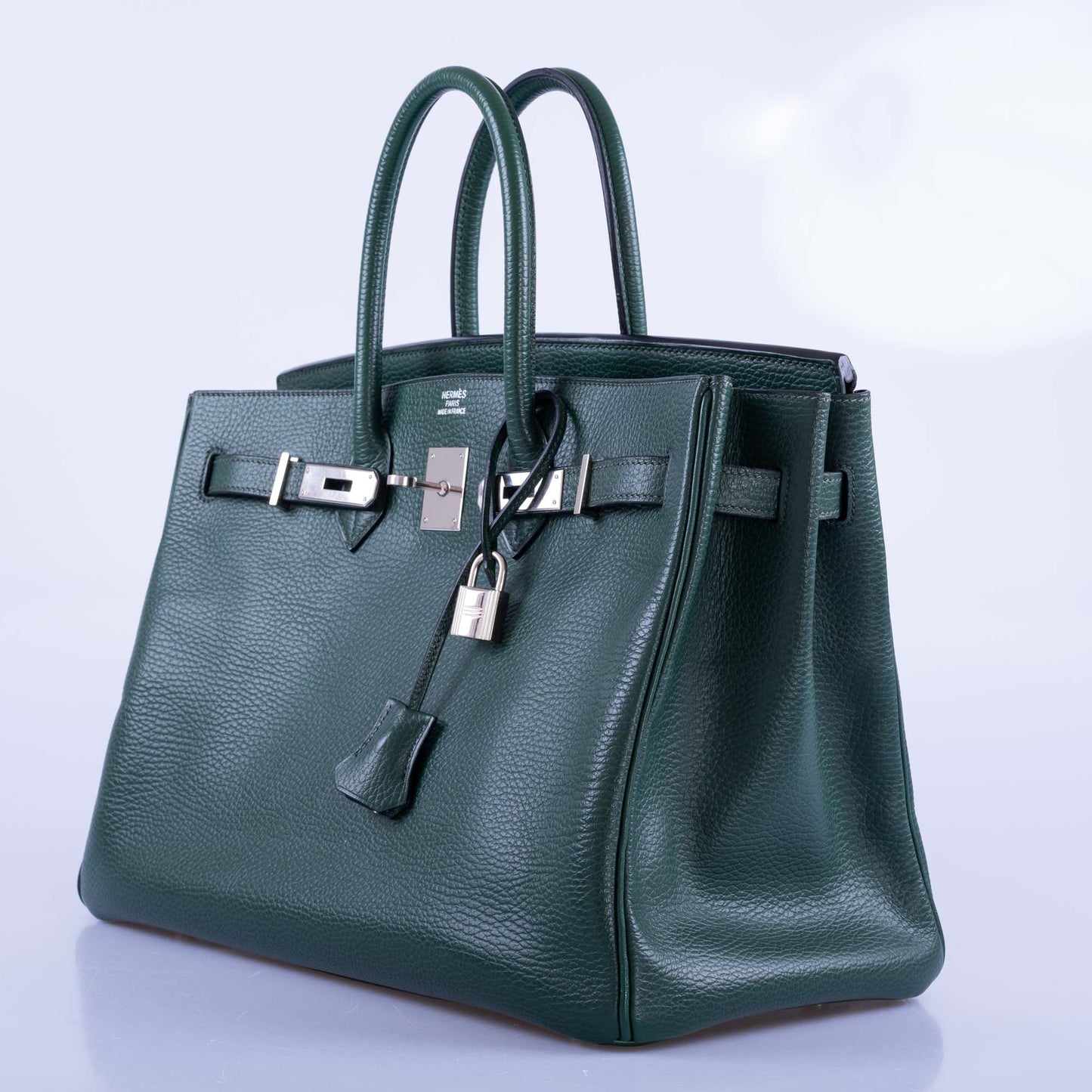 Hermès Birkin 35 Vert Fonce Ardenne Palladium Hardware