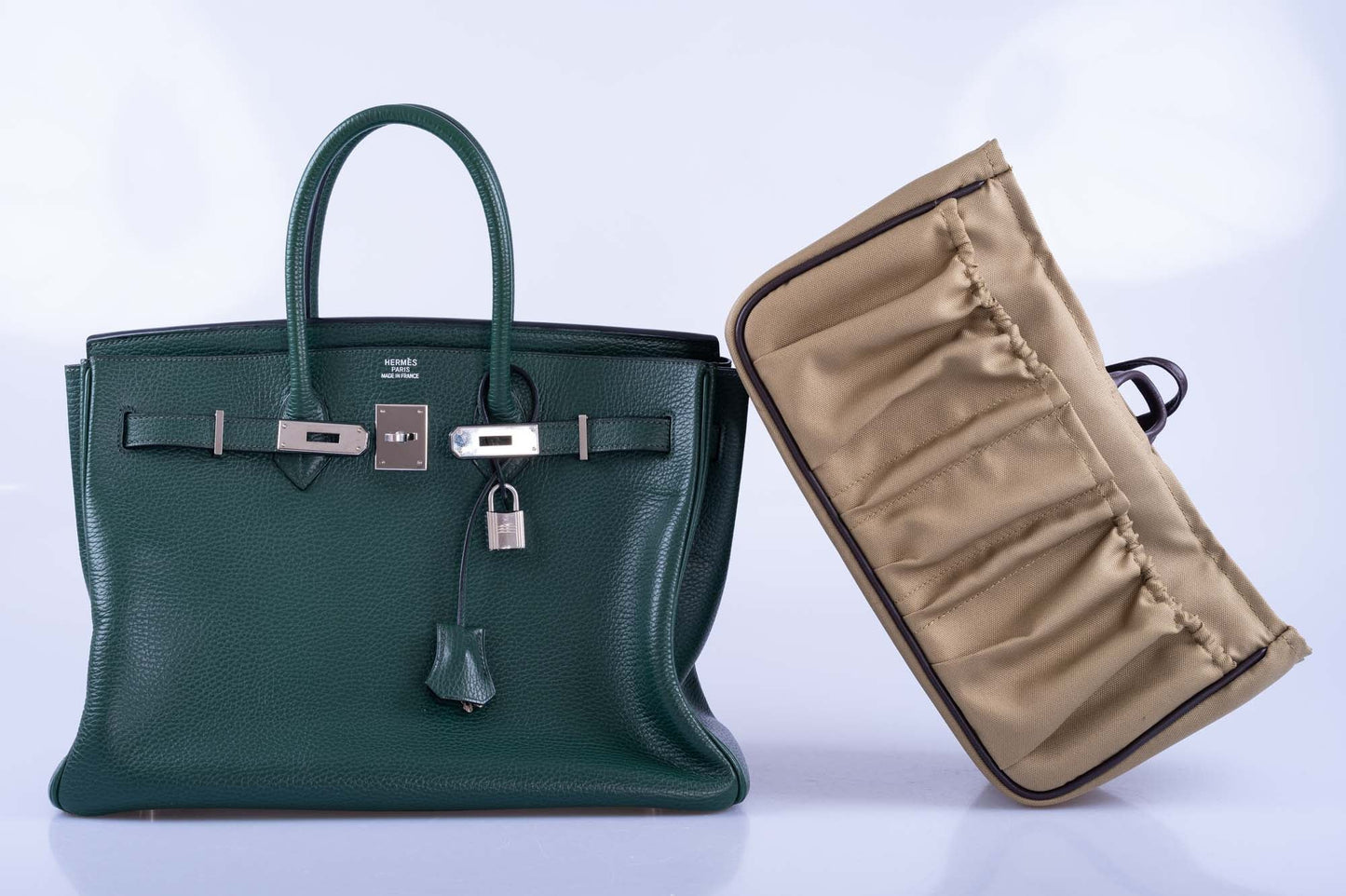 Hermès Birkin 35 Vert Fonce Ardenne Palladium Hardware