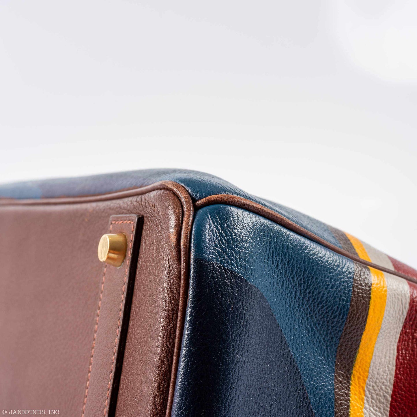 Hermès Birkin 40 "Au Route du Monde" Chocolate Gold Hardware * JaneFinds Custom Shop