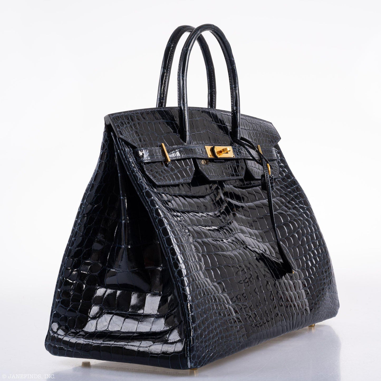 Hermès Birkin 40 Blue Nuit Porosus Crocodile Gold Hardware - 2016, X