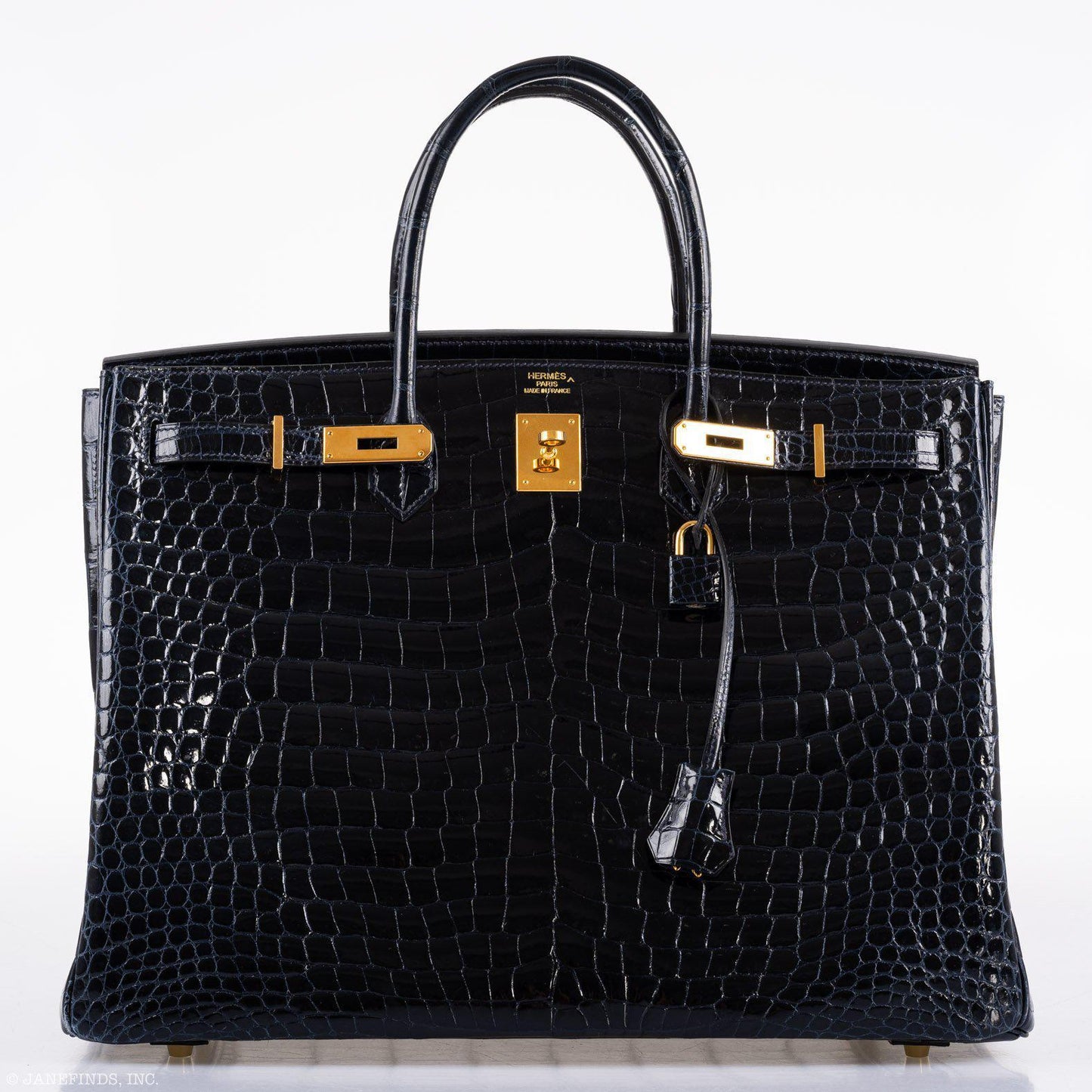Hermès Birkin 40 Blue Nuit Porosus Crocodile Gold Hardware - 2016, X