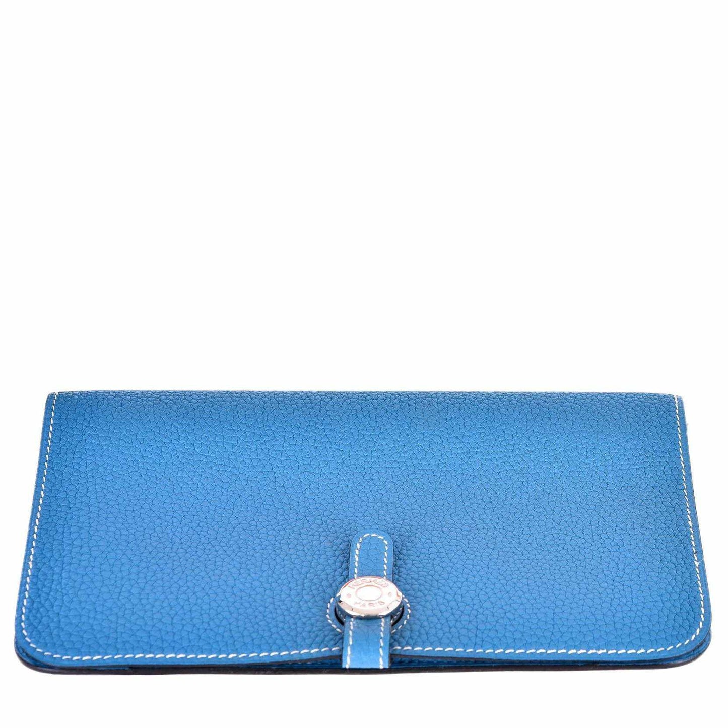 Hermès Blue Jean Dogon Wallet Togo Palladium Hardware